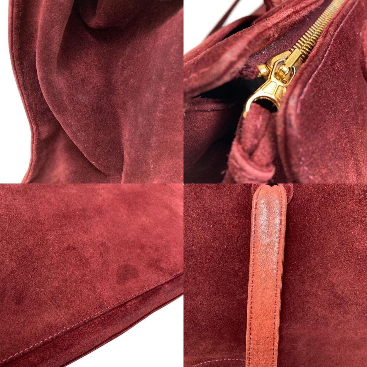 Chanel Coco Mark Gold Hardware Tote Bag Suede Ladies [Used] [CHANEL] 8