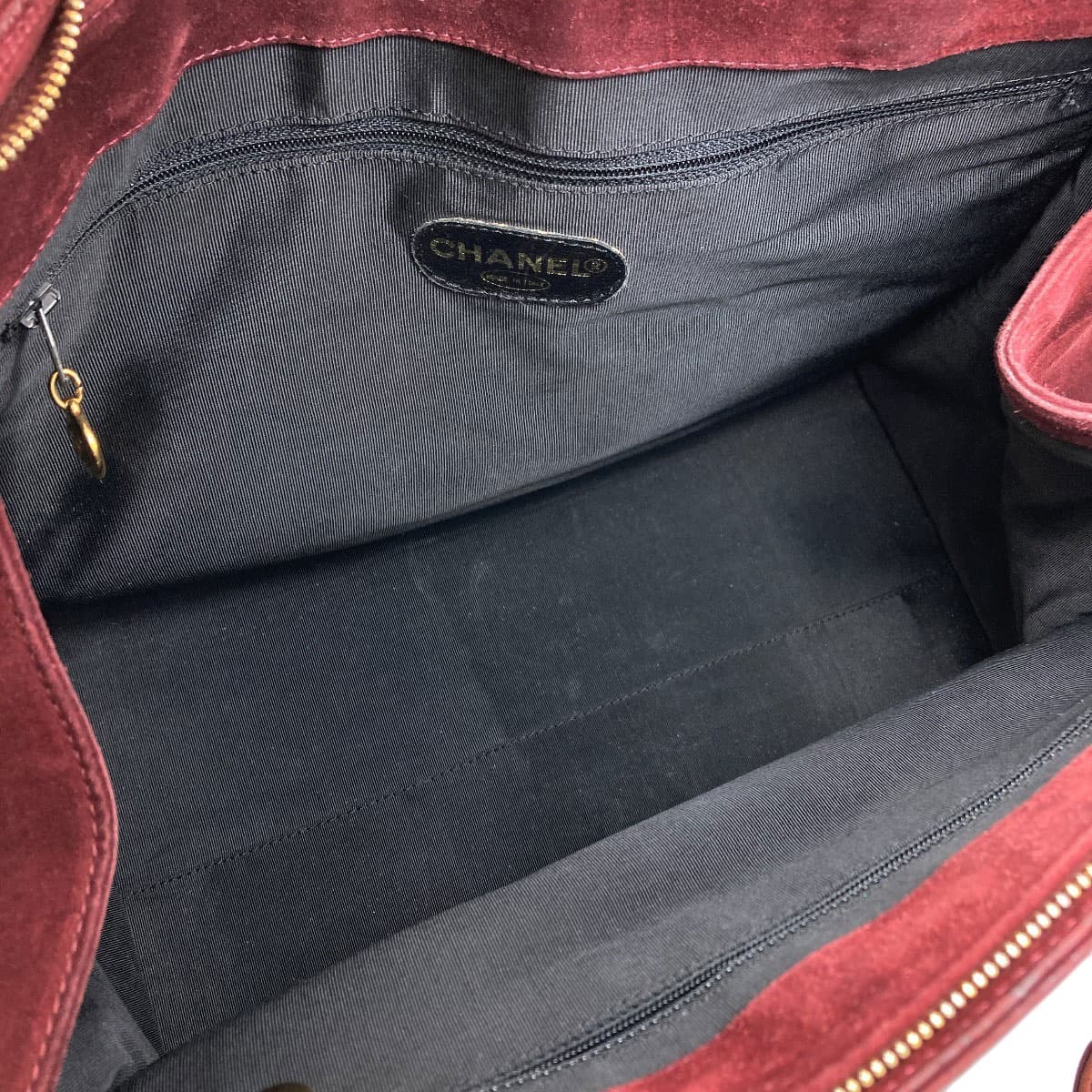 Chanel Coco Mark Gold Hardware Tote Bag Suede Ladies [Used] [CHANEL] 5