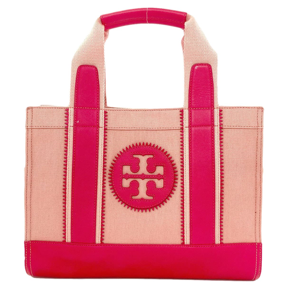 Tory Burch logo handbag canvas for women [Used] [Tory Burch]