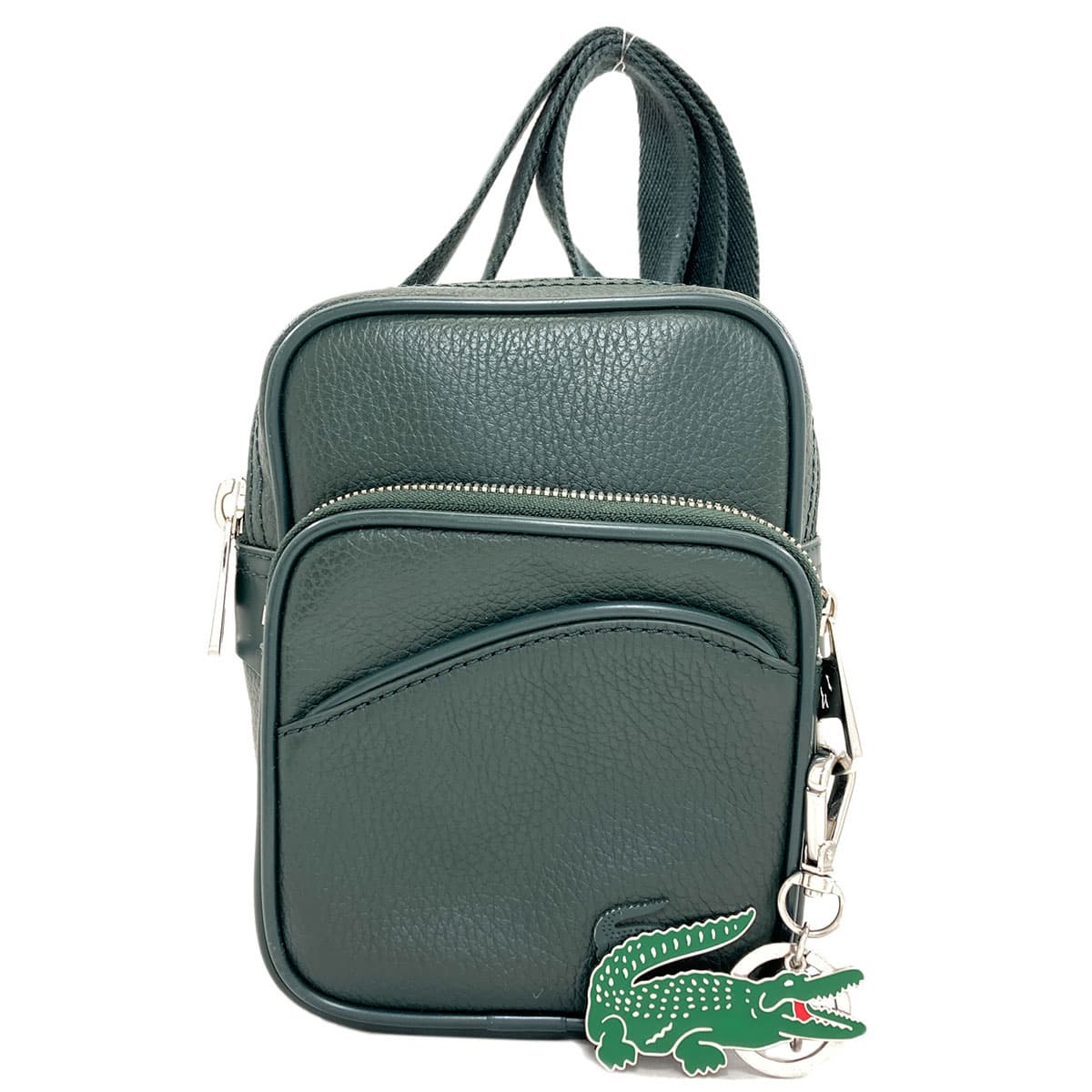 Lacoste Logo Shoulder Bag Leather Women's [Used] [LACOSTE]
