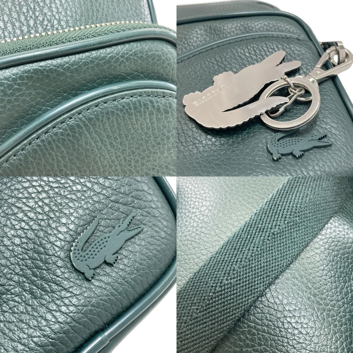 Lacoste Logo Shoulder Bag Leather Women's [Used] [LACOSTE] 9