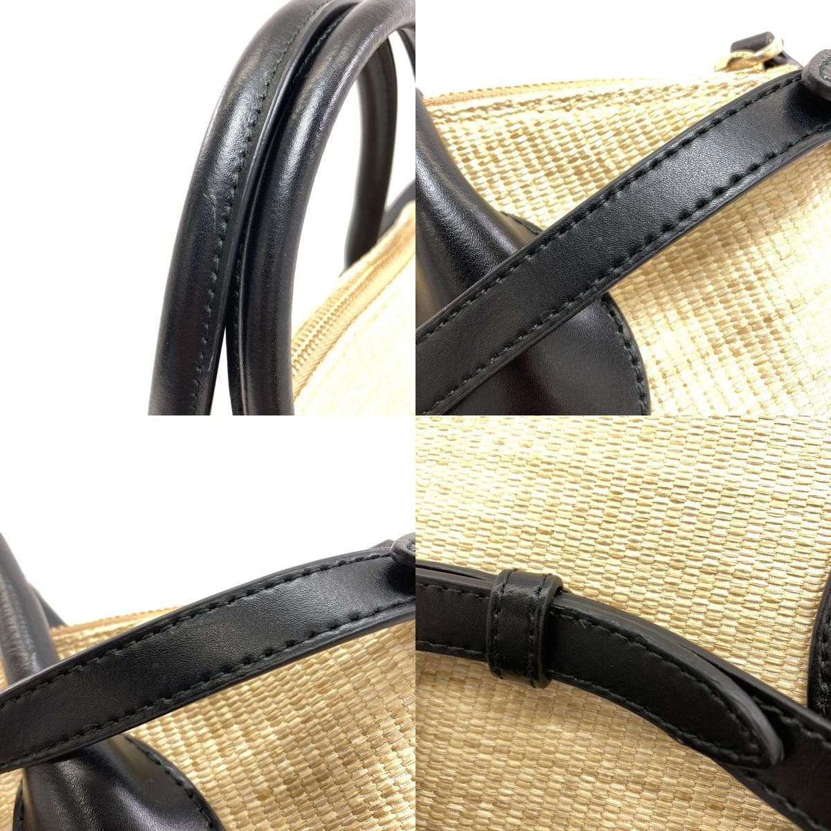 Furla Share 2WAY Handbag Raffia/Leather Ladies [Used] [Furla] 9