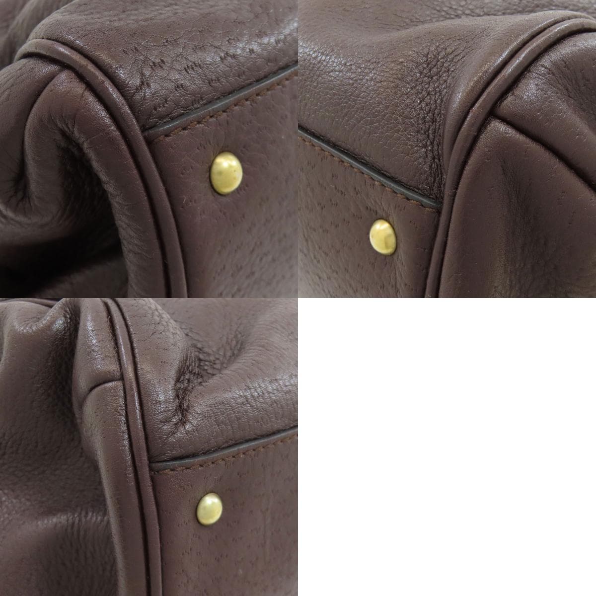 Salvatore Ferragamo Gancini Hardware Handbag, Leather, Women's [Pre-owned] [Salvatore Ferragamo] 10