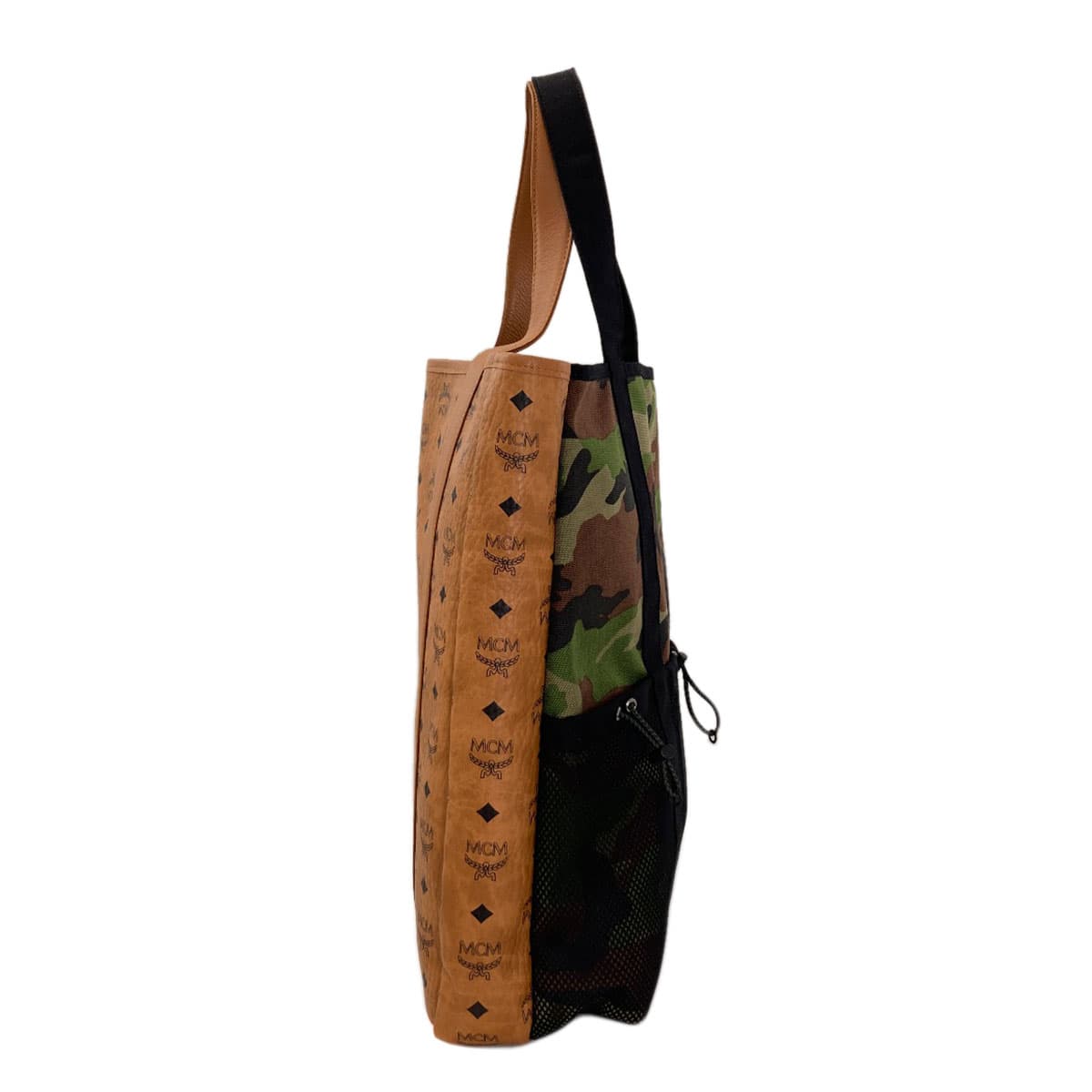 MCM Camouflage Print Tote Bag, Leather/Canvas, Women's [Pre-owned] [MCM] 3