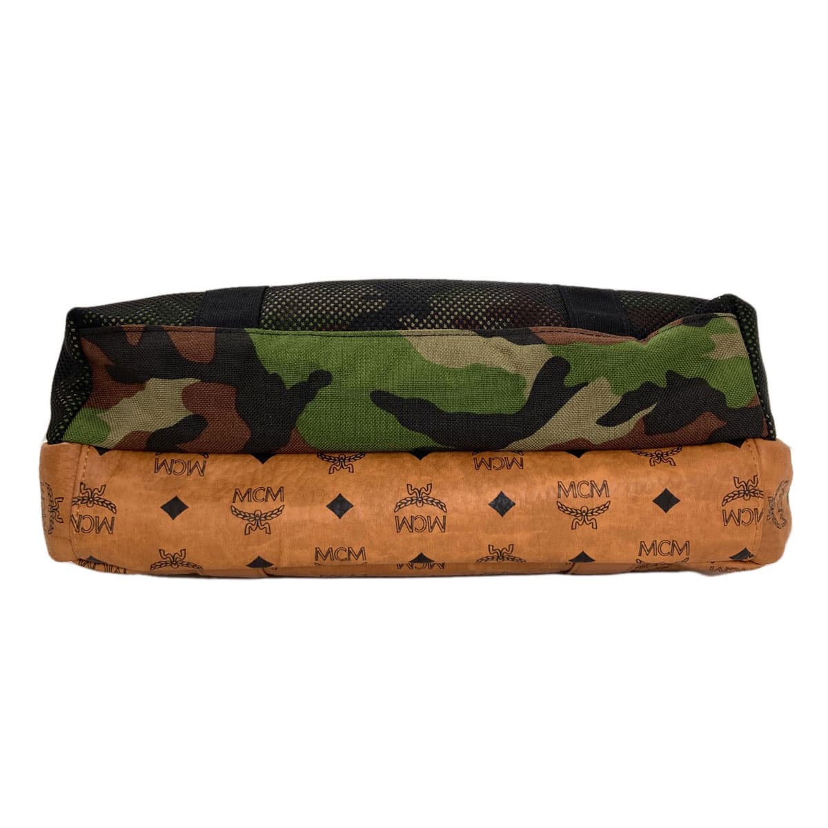 MCM Camouflage Print Tote Bag, Leather/Canvas, Women's [Pre-owned] [MCM] 4