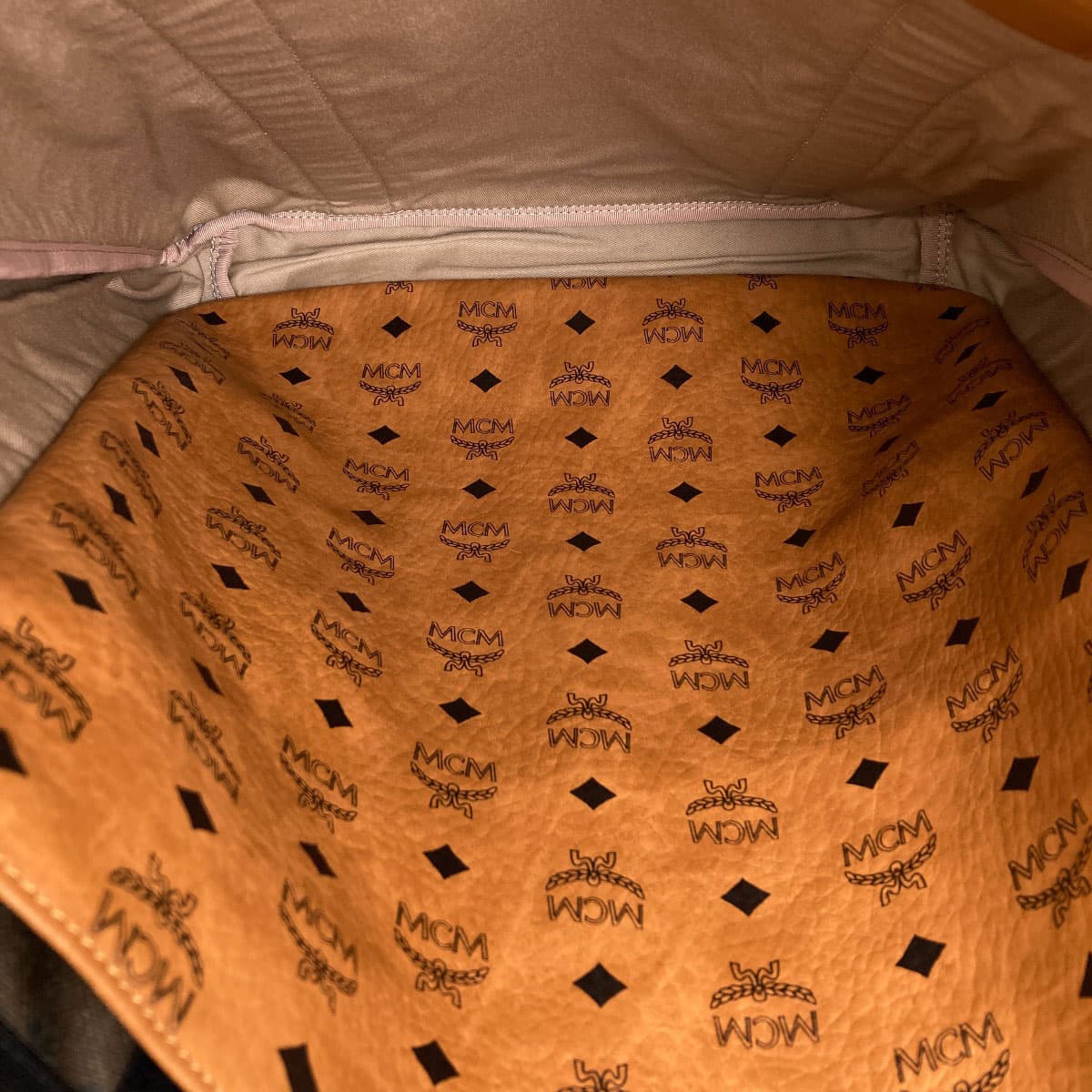 MCM Camouflage Print Tote Bag, Leather/Canvas, Women's [Pre-owned] [MCM] 5