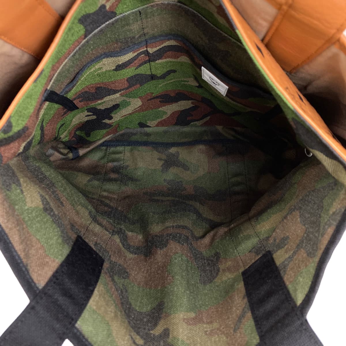 MCM Camouflage Print Tote Bag, Leather/Canvas, Women's [Pre-owned] [MCM] 6