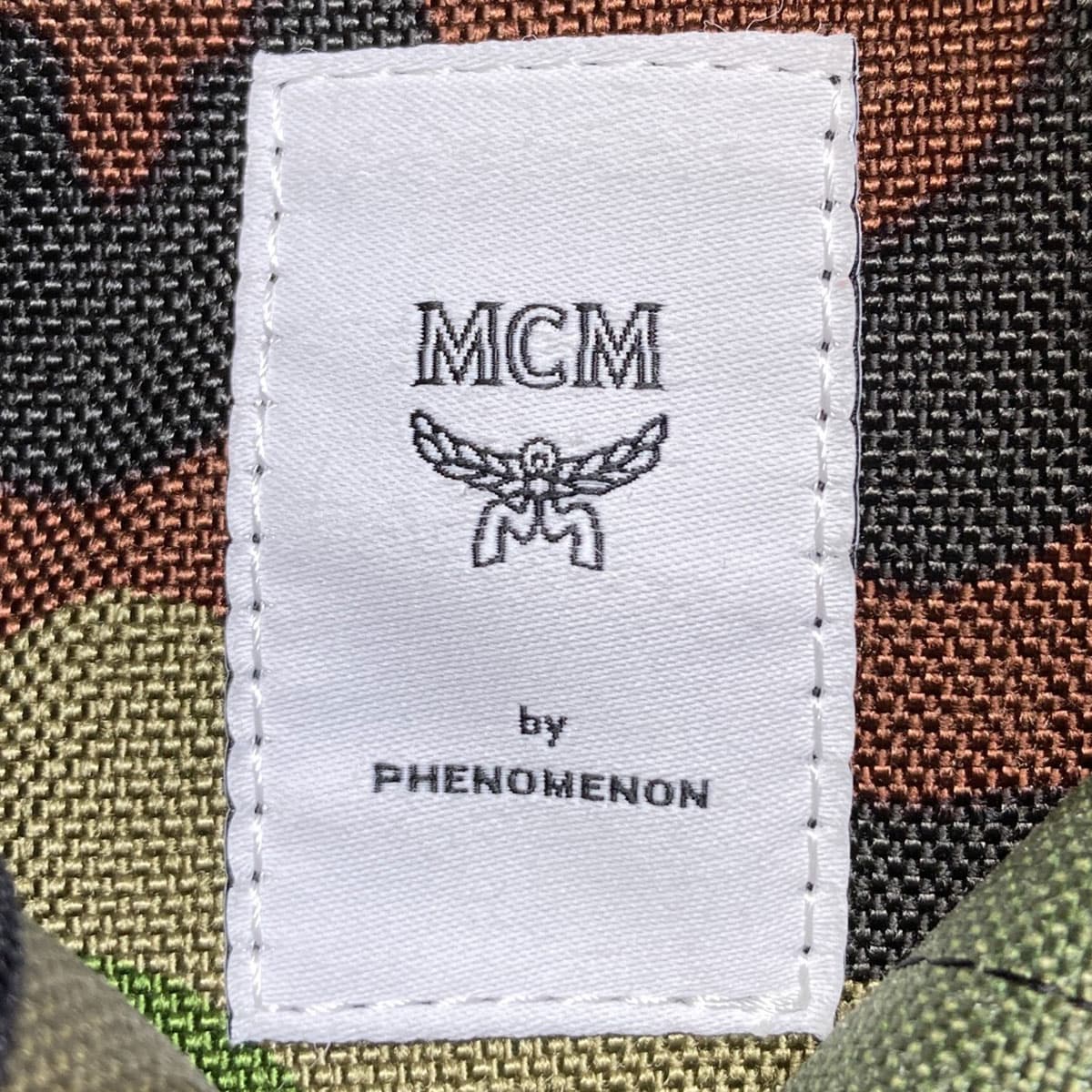 MCM Camouflage Print Tote Bag, Leather/Canvas, Women's [Pre-owned] [MCM] 7