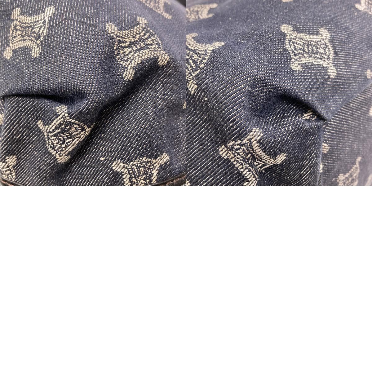 Celine Macadam Print Handbag, Denim, Women's [Pre-owned] [CELINE] 10