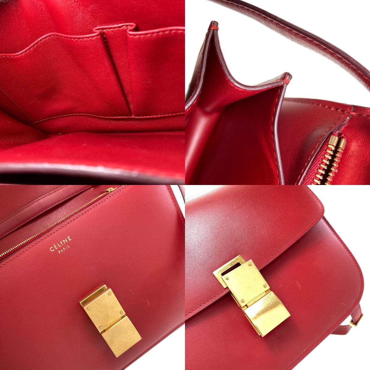 Celine Classic Box Shoulder Bag, Calfskin, Women's [Pre-owned] [CELINE] 7