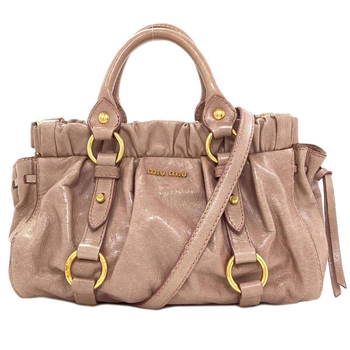 Miu Miu 2-Way Handbag, Calfskin, Women's [Pre-owned] [MIUMIU]