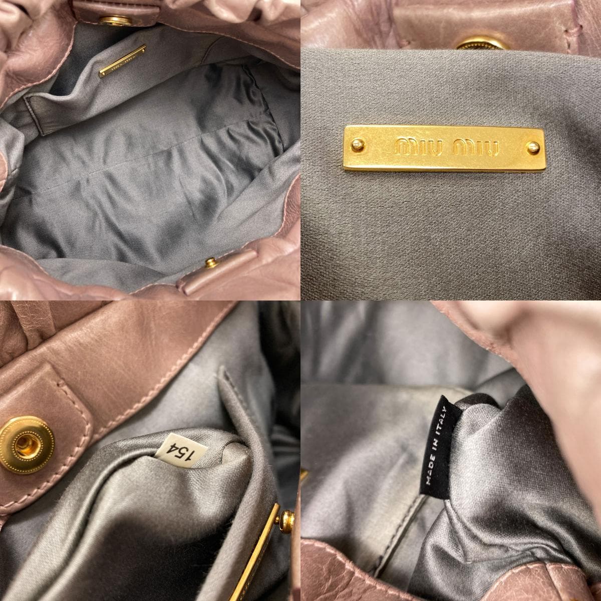 Miu Miu 2-Way Handbag, Calfskin, Women's [Pre-owned] [MIUMIU] 5