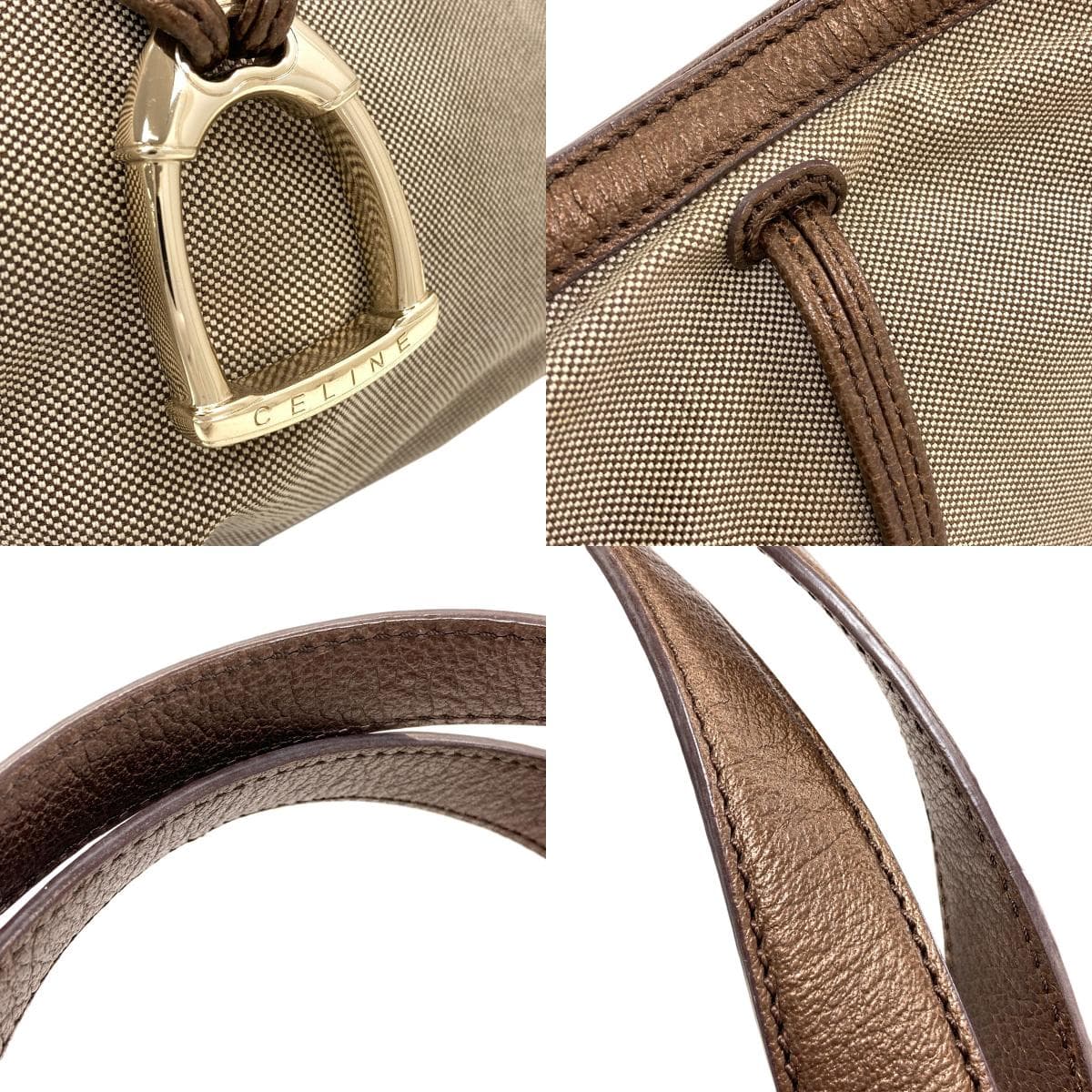 Celine Carriage Print Handbag, Canvas, Women's [Pre-owned] [CELINE] 9