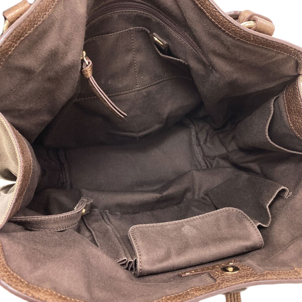 Celine Carriage Print Handbag, Canvas, Women's [Pre-owned] [CELINE] 5