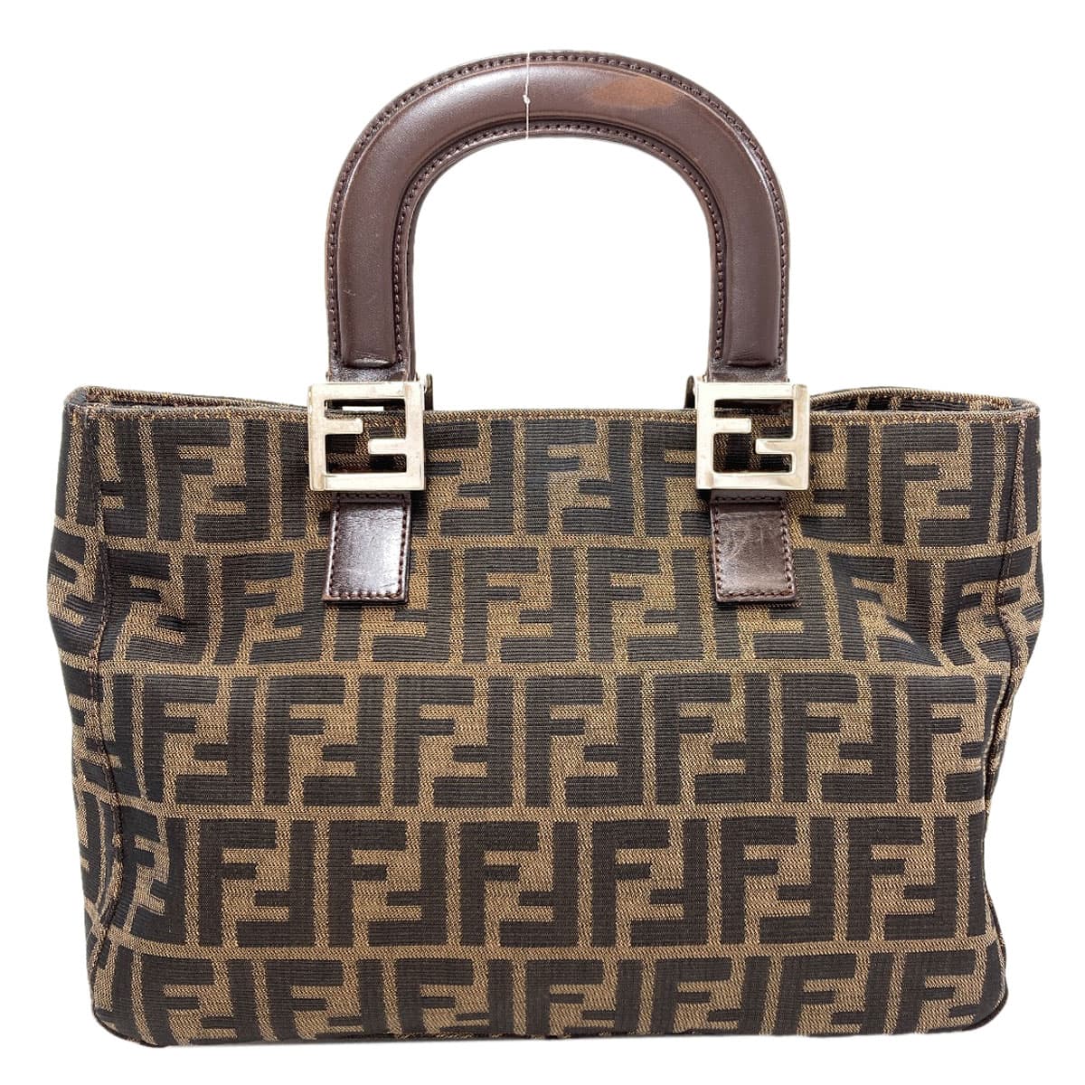 Fendi Zucca Print Handbag, Canvas, Women's [Pre-owned] [FENDI]