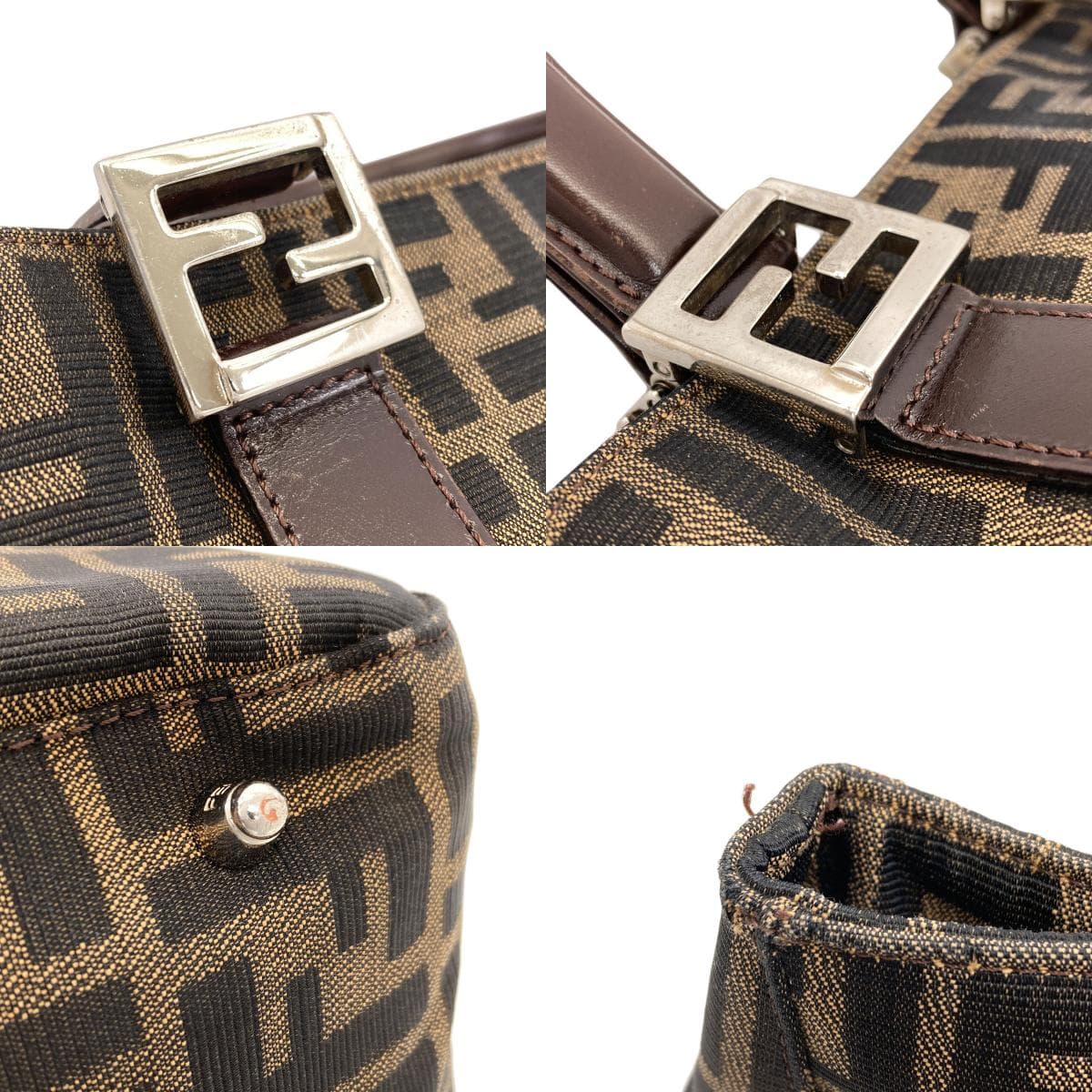 Fendi Zucca Print Handbag, Canvas, Women's [Pre-owned] [FENDI] 8