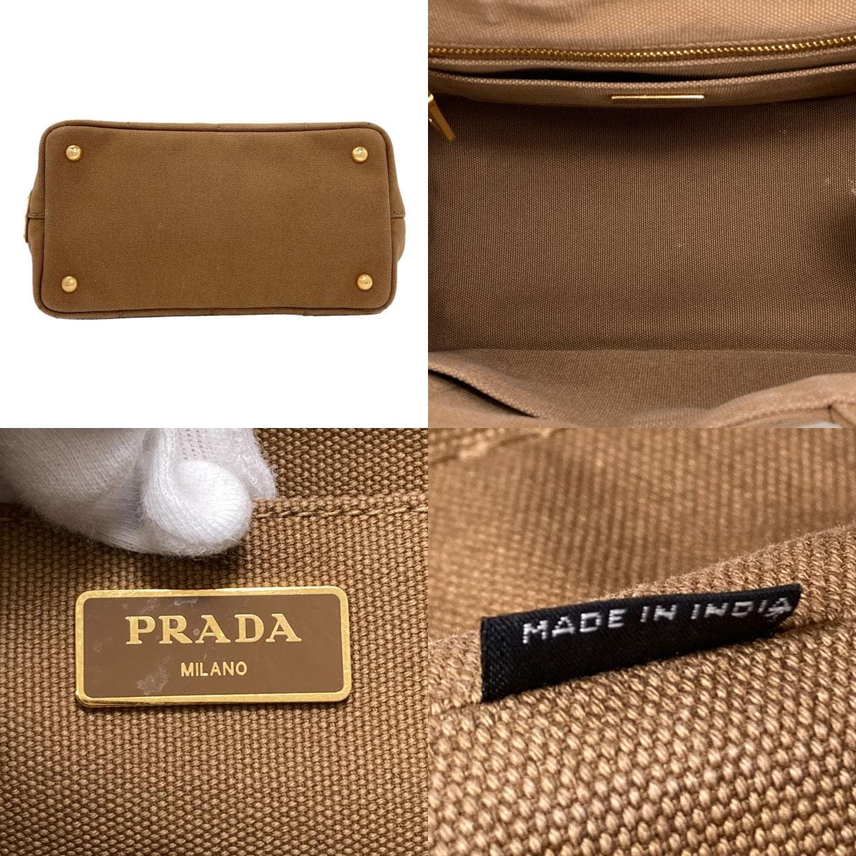 Prada 1BG439 Canapa Mini 2-Way Handbag, Canvas, Women's [Pre-owned] [PRADA] 1BG439 4