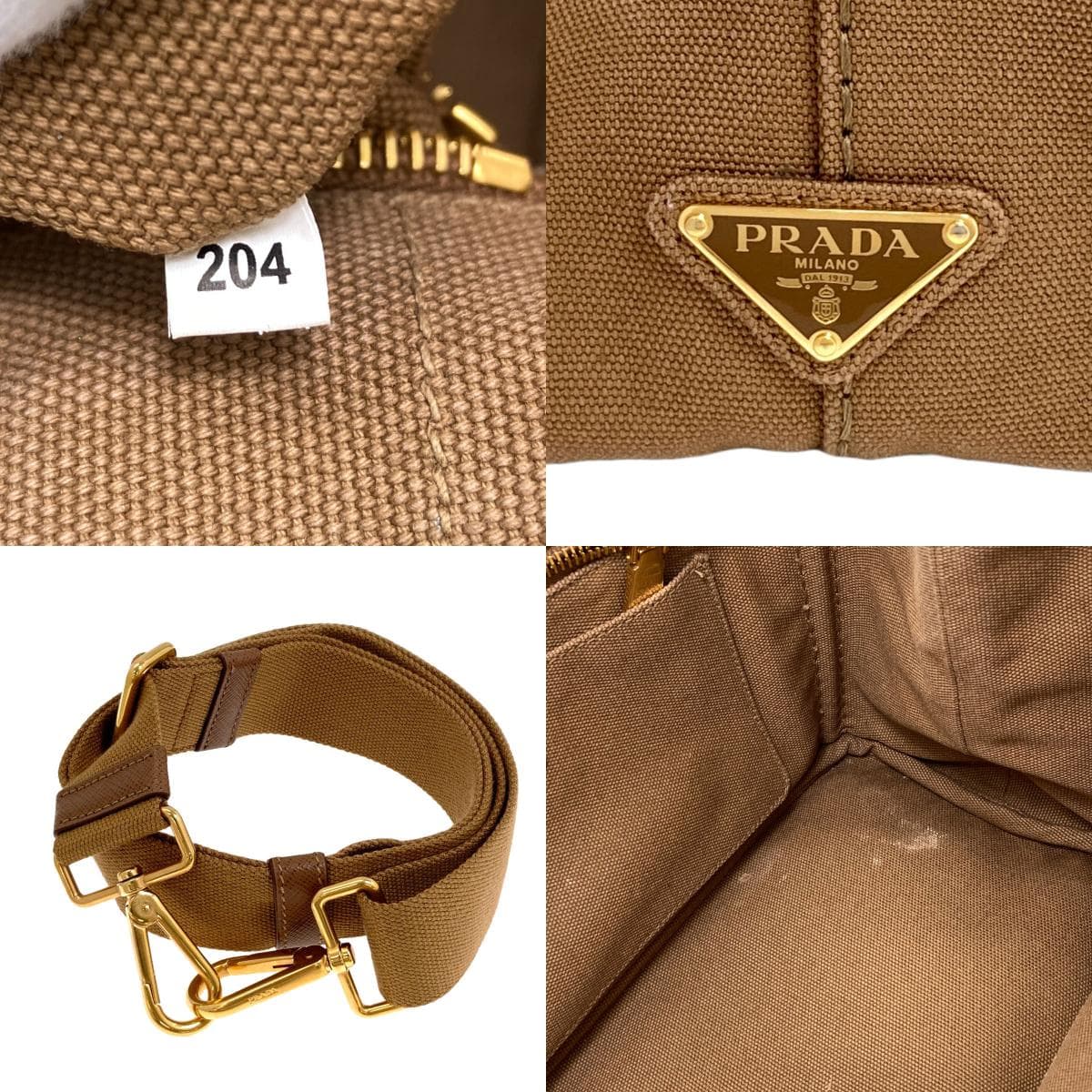 Prada 1BG439 Canapa Mini 2-Way Handbag, Canvas, Women's [Pre-owned] [PRADA] 1BG439 5