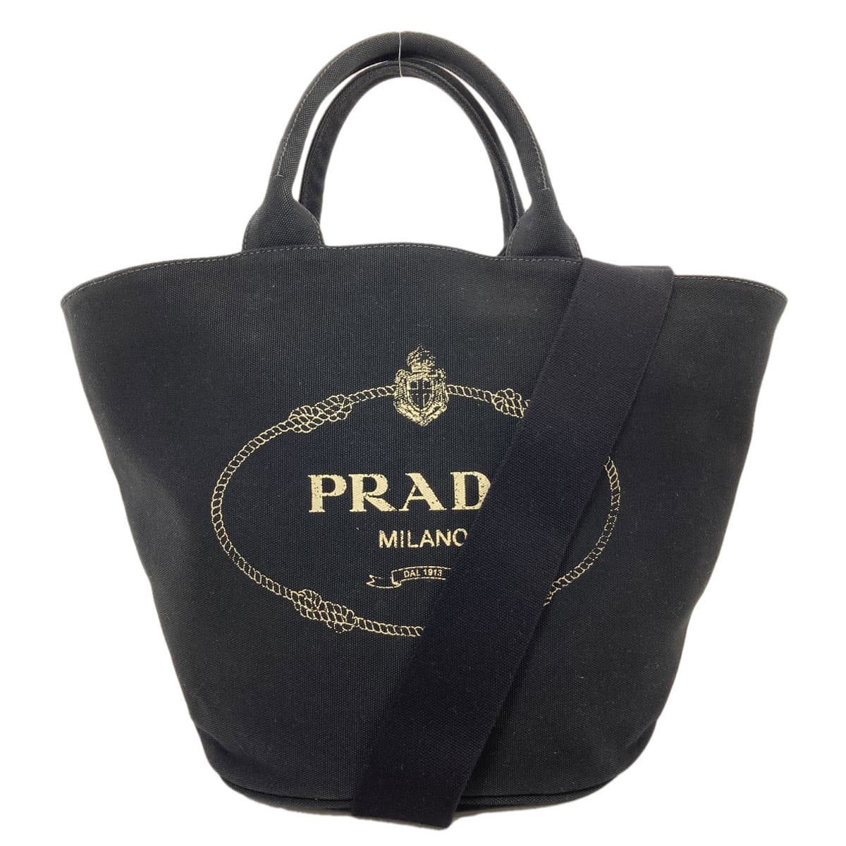 Prada 1BG163 Canapa Tote 2-Way Tote Bag, Canvas, Women's [Pre-owned] [PRADA] 1BG163
