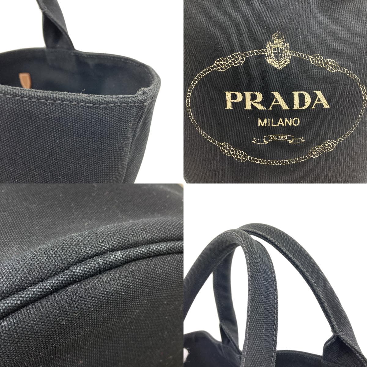 Prada 1BG163 Canapa Tote 2-Way Tote Bag, Canvas, Women's [Pre-owned] [PRADA] 1BG163 8