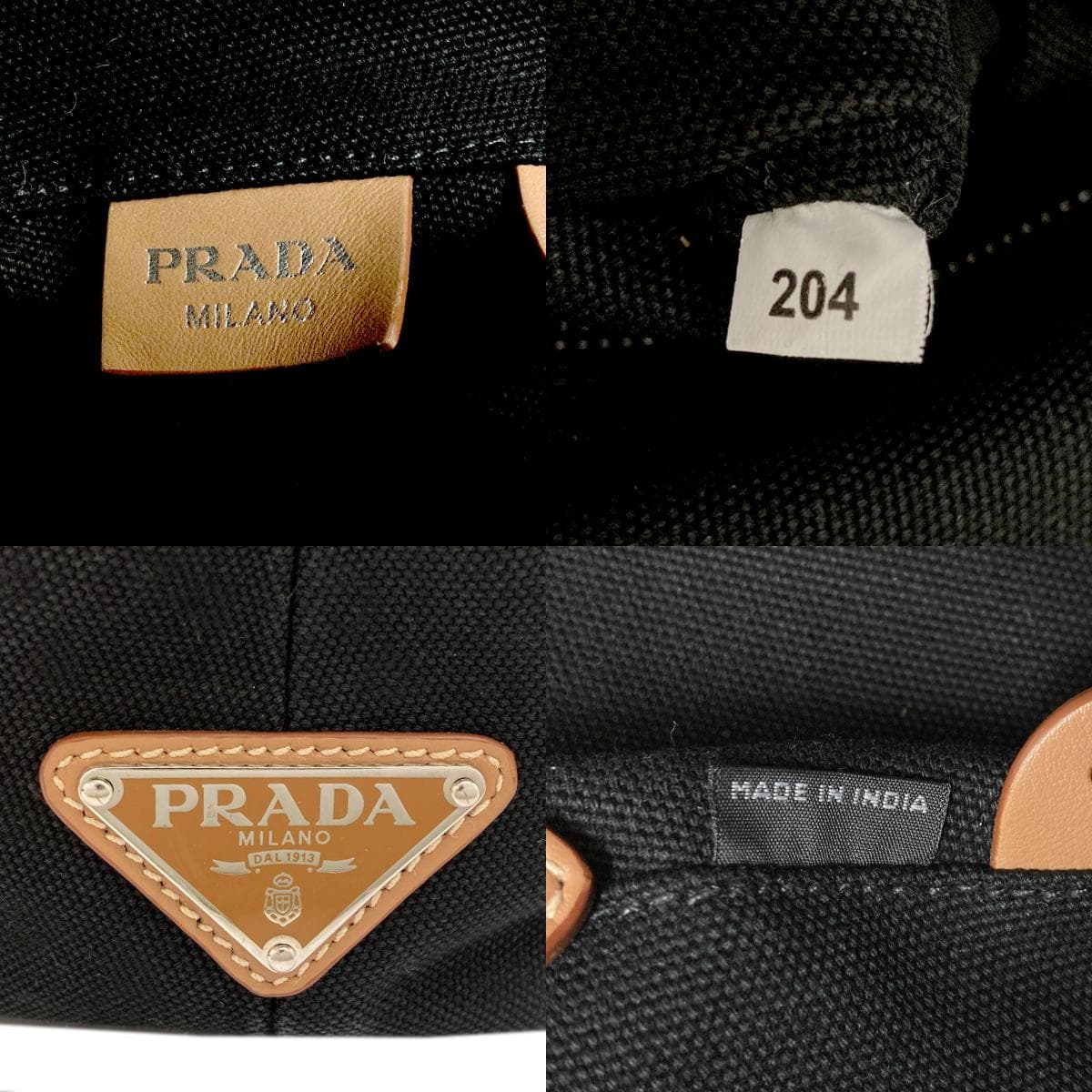Prada 1BG163 Canapa Tote 2-Way Tote Bag, Canvas, Women's [Pre-owned] [PRADA] 1BG163 6