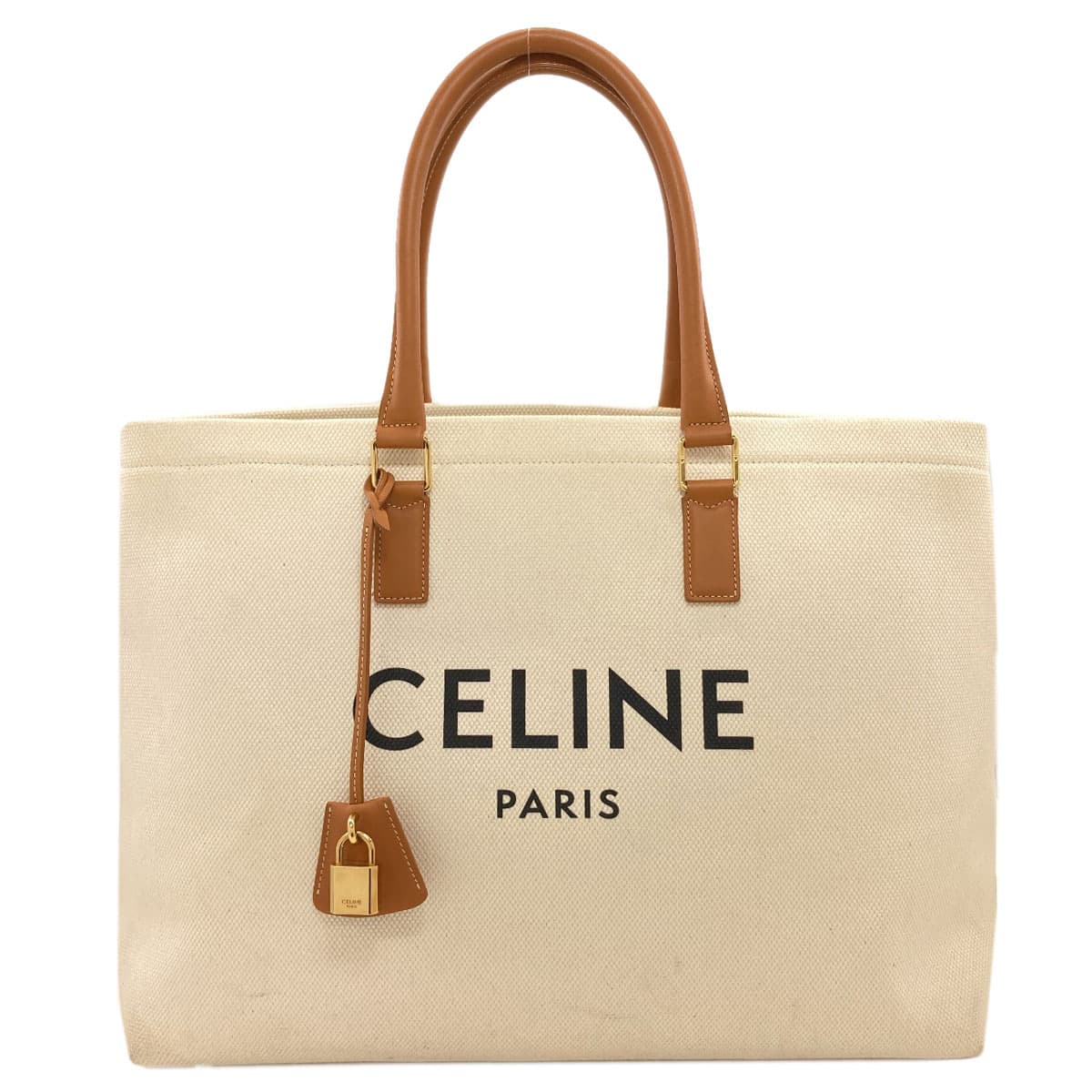Celine Horizontal Cabas Tote Bag, Canvas, Women's [Pre-owned] [CELINE]
