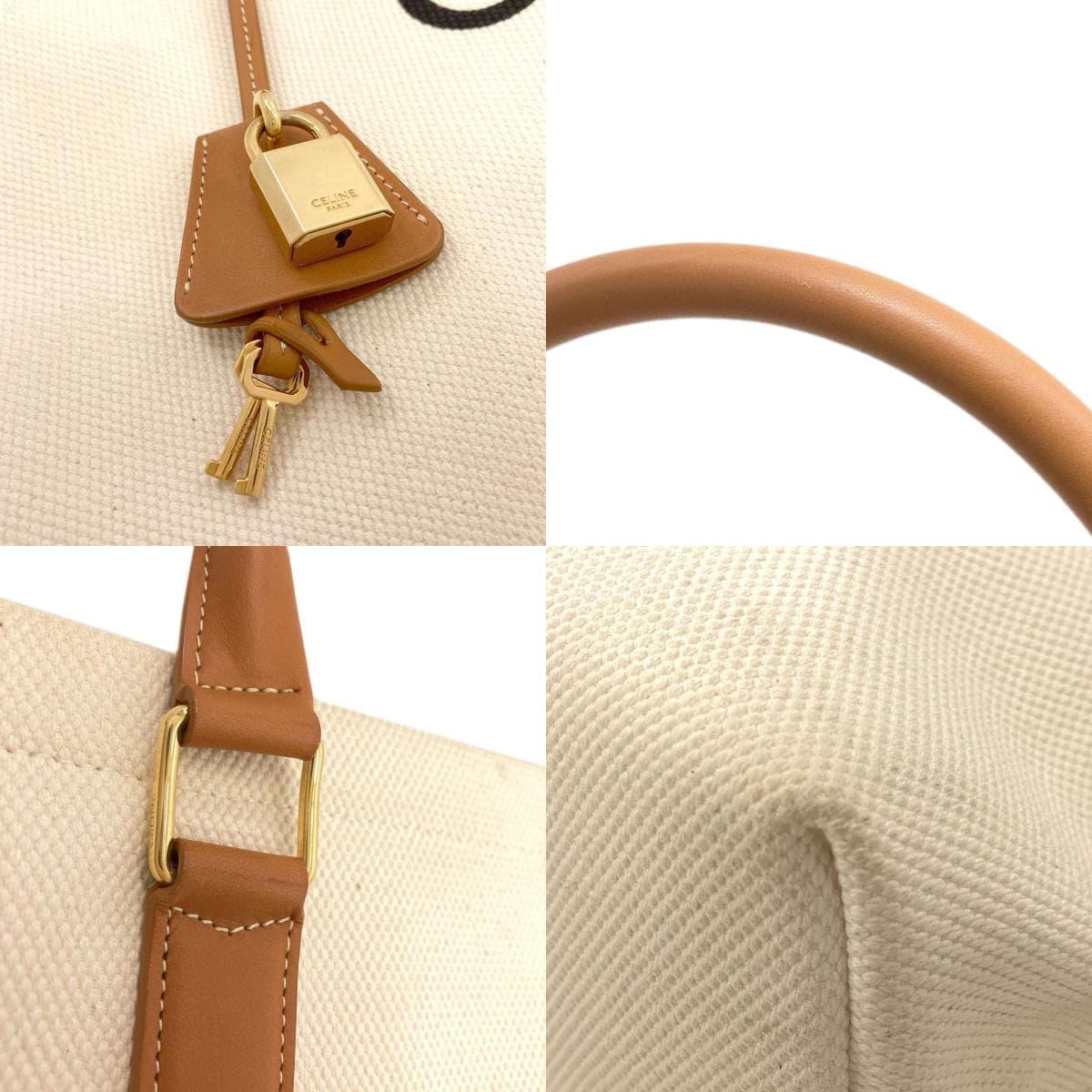 Celine Horizontal Cabas Tote Bag, Canvas, Women's [Pre-owned] [CELINE] 9