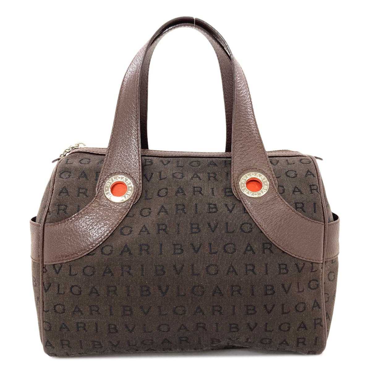 Bulgari Logo Mania Handbag Canvas Ladies [Used] [BVLGARI]