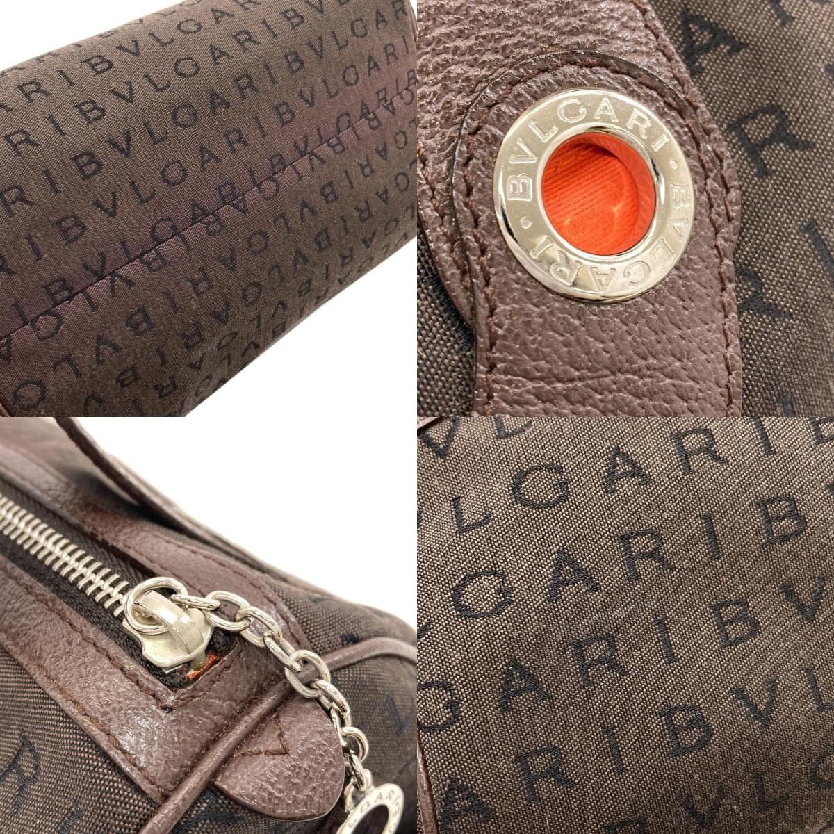 Bulgari Logo Mania Handbag Canvas Ladies [Used] [BVLGARI] 8