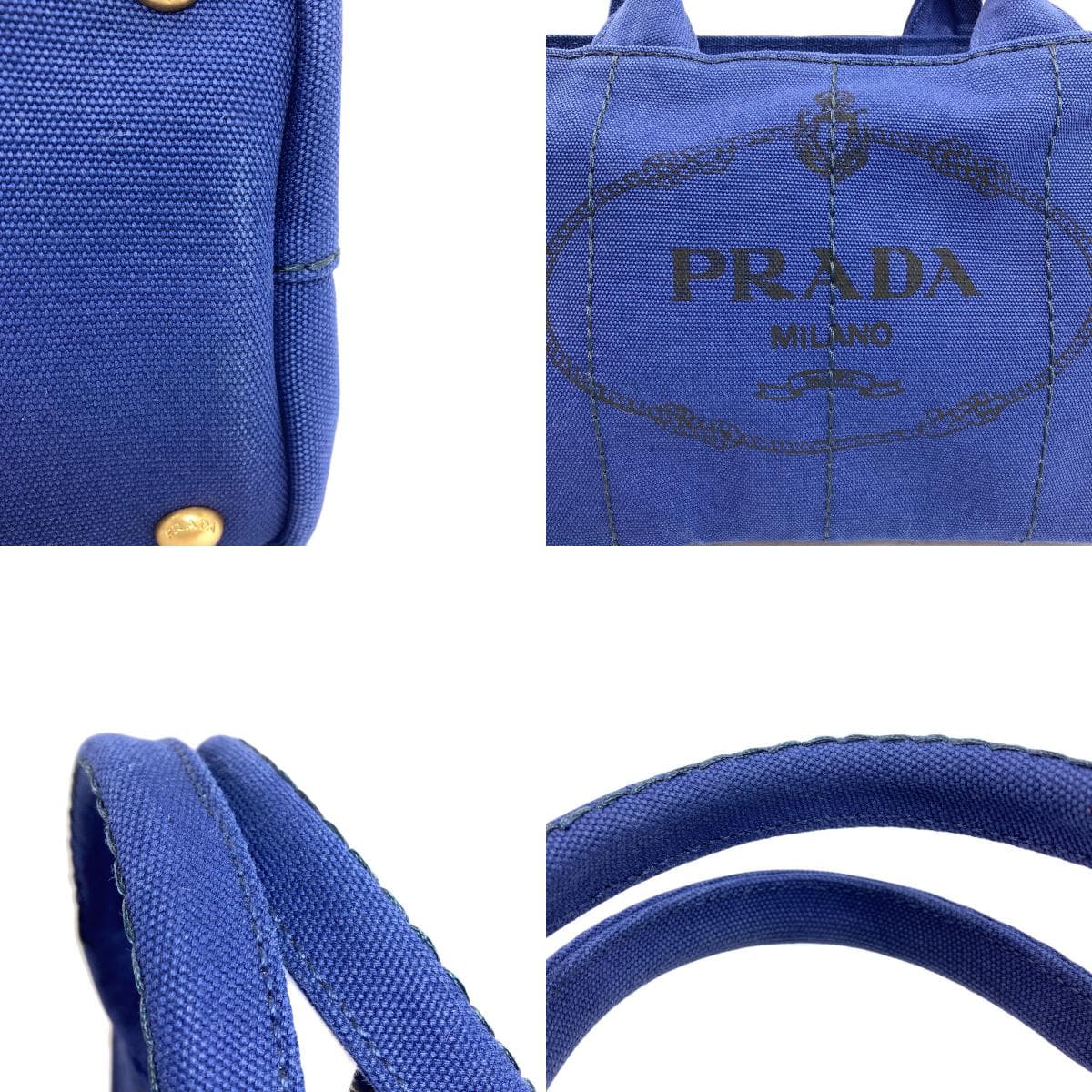 Prada Canapa Mini 2-Way Handbag, Canvas, Women's [Pre-owned] [PRADA] 8