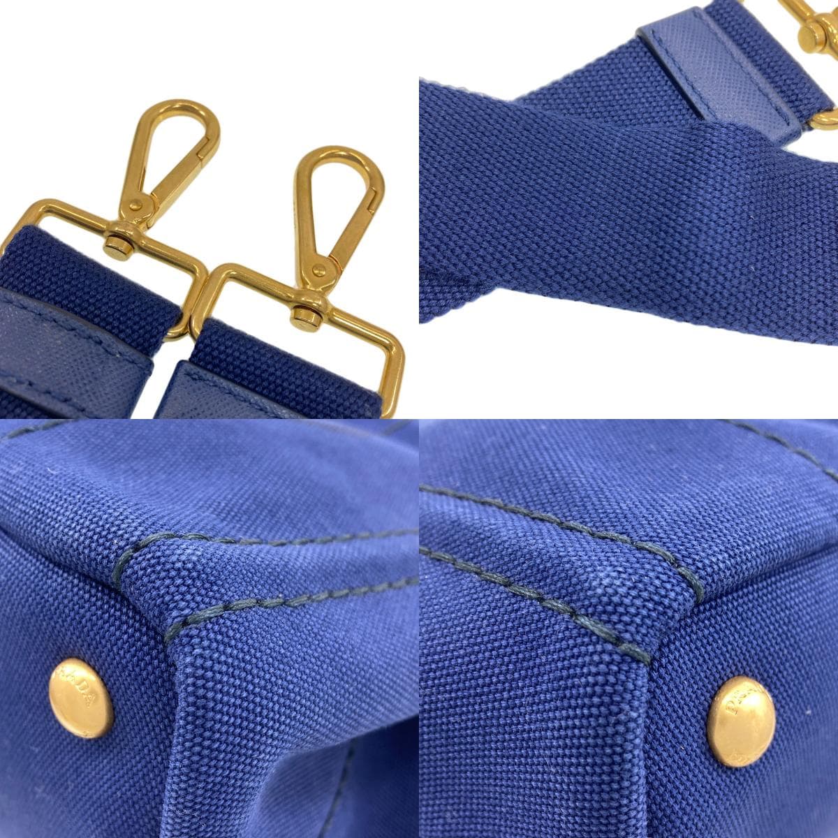 Prada Canapa Mini 2-Way Handbag, Canvas, Women's [Pre-owned] [PRADA] 9