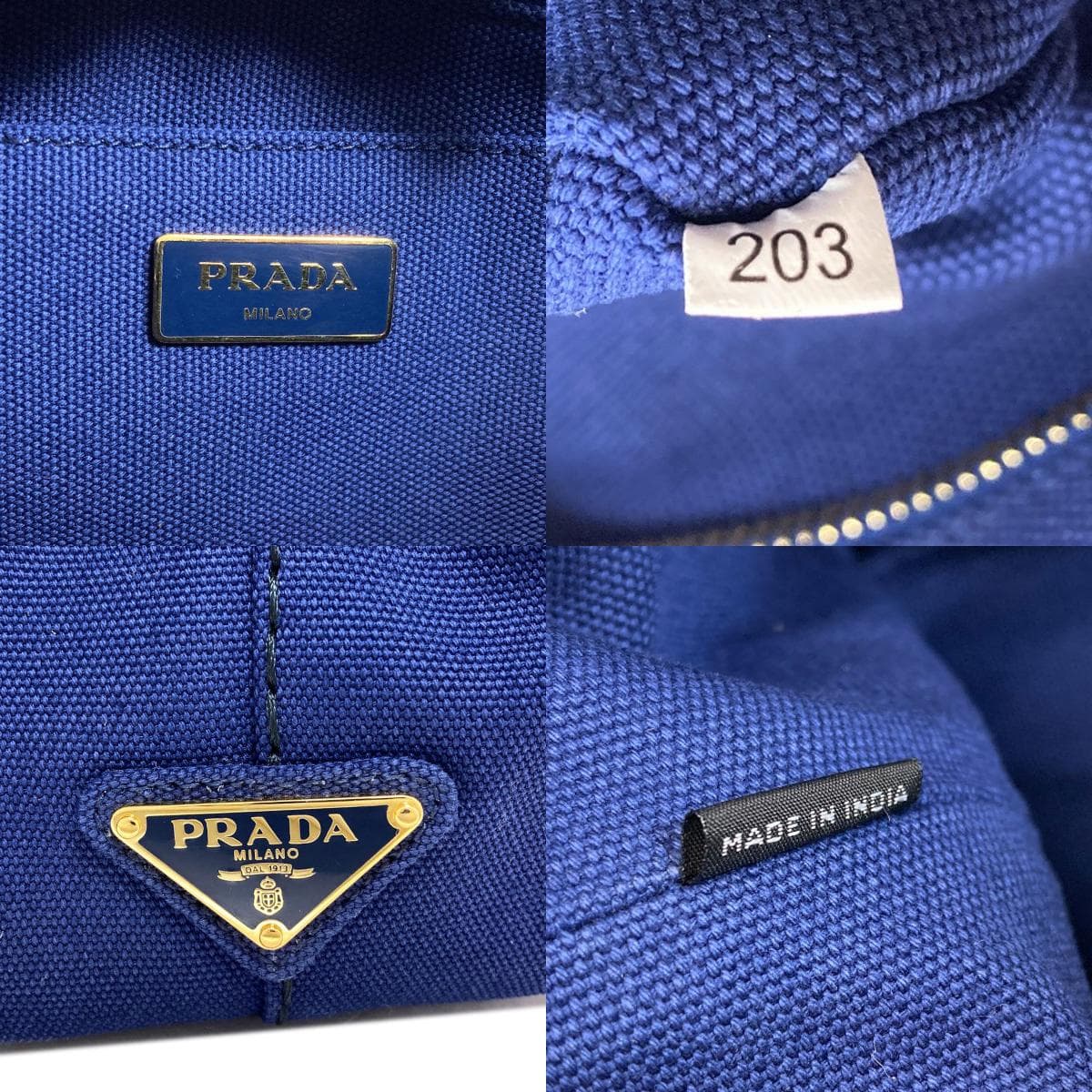 Prada Canapa Mini 2-Way Handbag, Canvas, Women's [Pre-owned] [PRADA] 6