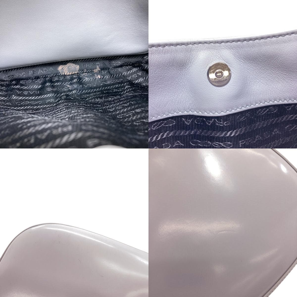 Prada Cleo One-Shoulder Shoulder Bag Calf Women's [Used] [PRADA] 8