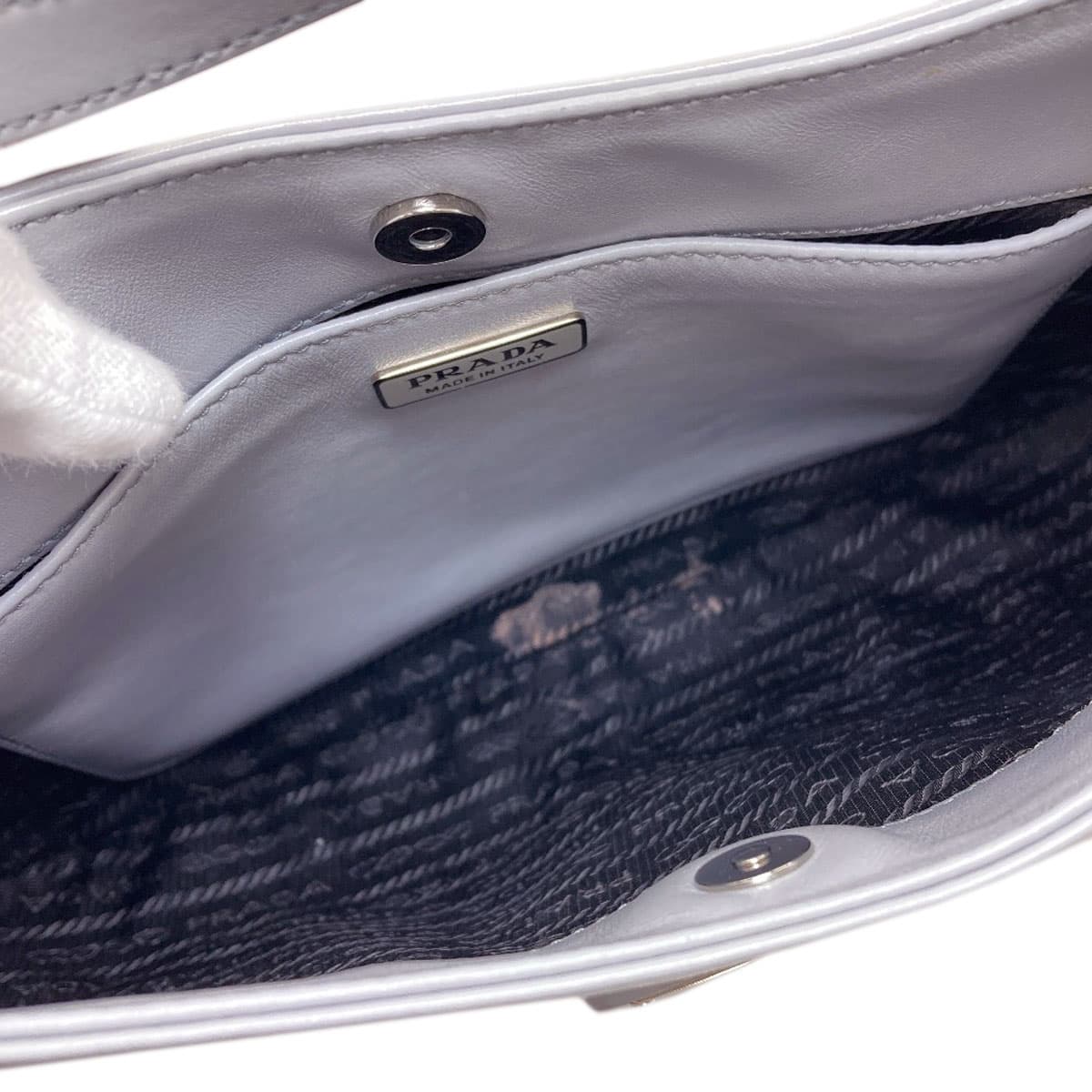 Prada Cleo One-Shoulder Shoulder Bag Calf Women's [Used] [PRADA] 5