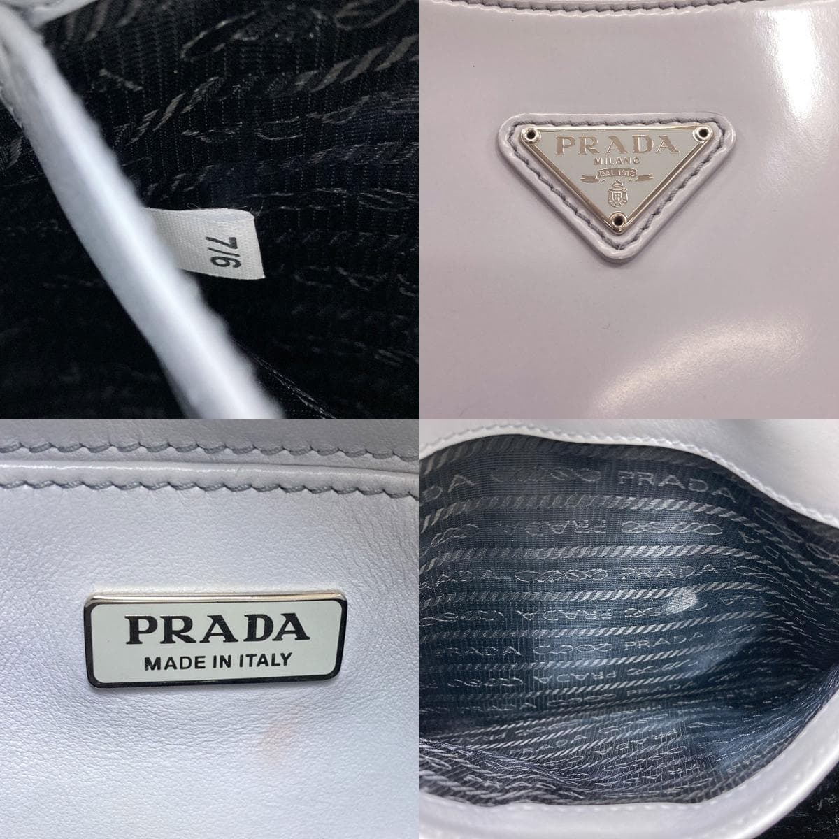 Prada Cleo One-Shoulder Shoulder Bag Calf Women's [Used] [PRADA] 7