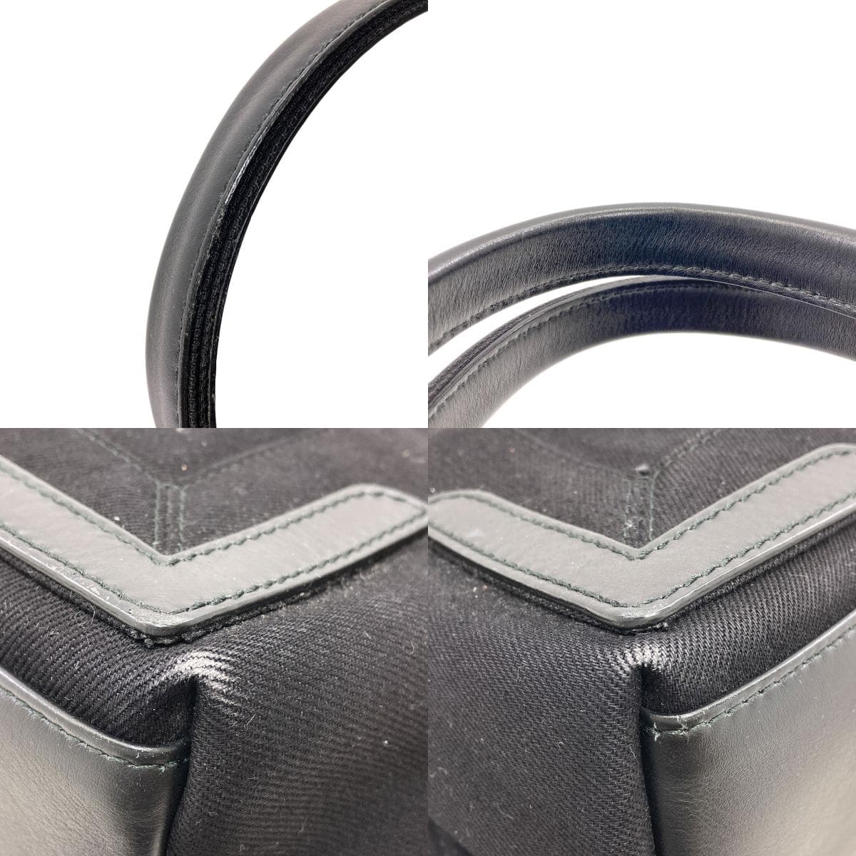 Balenciaga 339933 Navy Cabas S Handbag, Canvas, Women's [Pre-owned] [BALENCIAGA] 339933 9