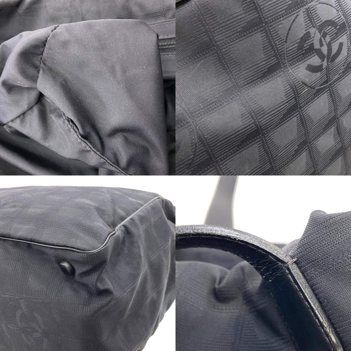 Chanel New Travel Line MM Tote Bag, Nylon, Women's [Pre-owned] [CHANEL] 8