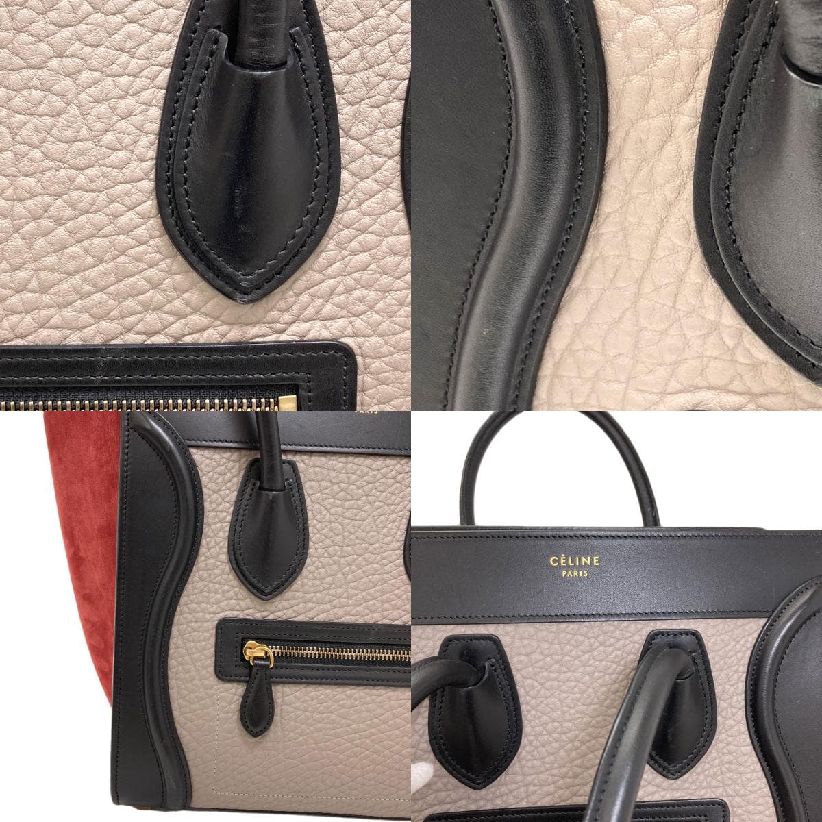 Celine Luggage Micro Handbag Calf Leather for Ladies [Used] [CELINE] 6