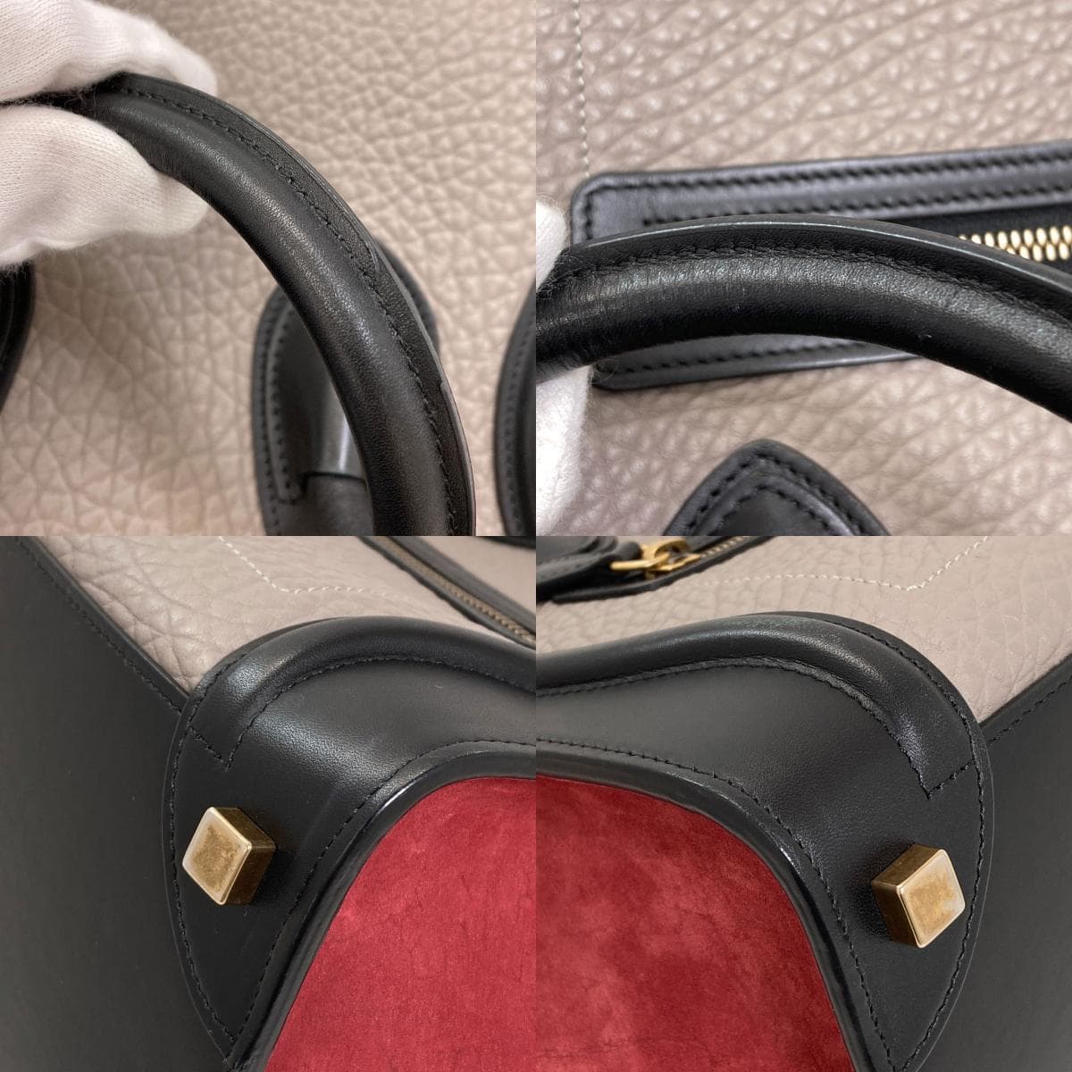 Celine Luggage Micro Handbag Calf Leather for Ladies [Used] [CELINE] 9