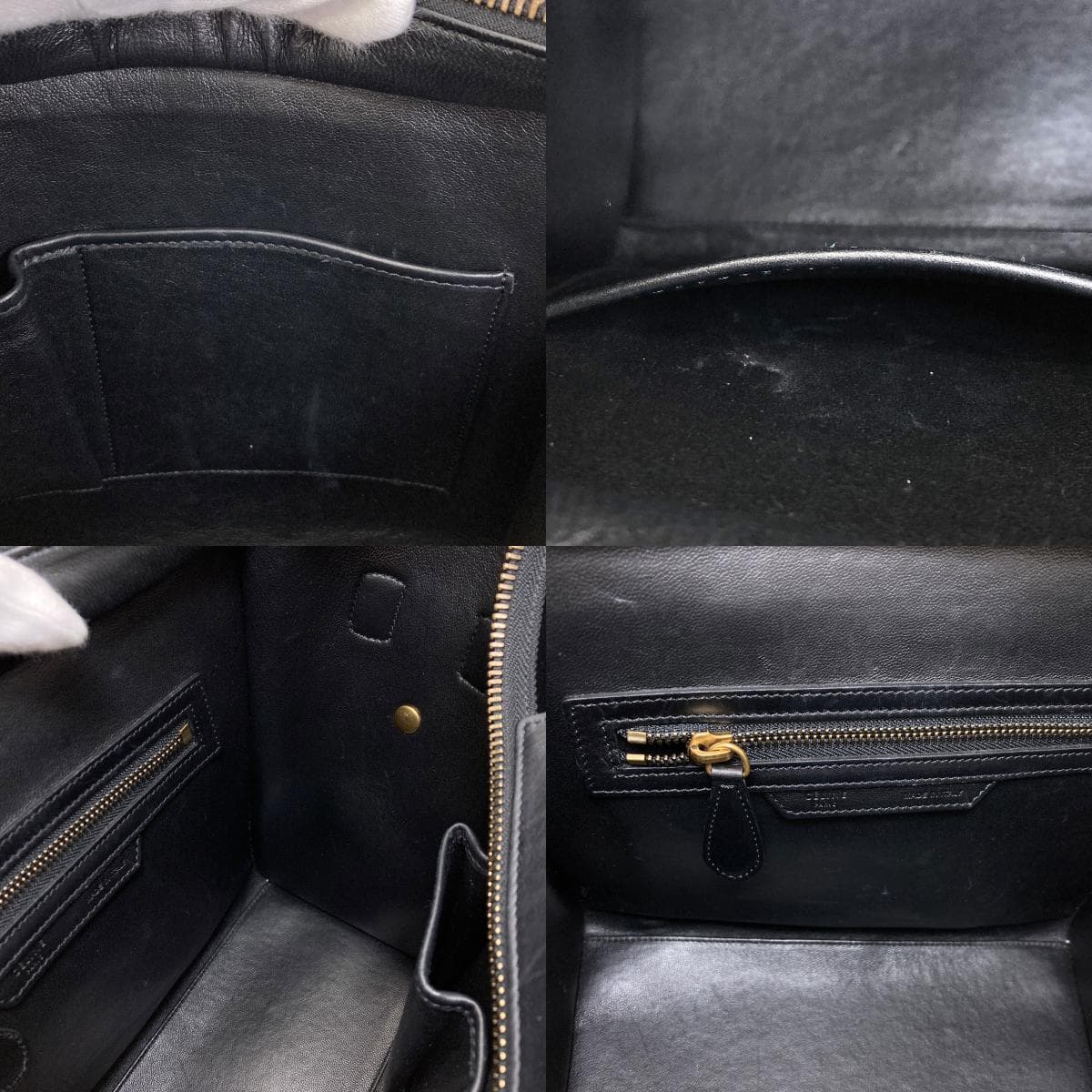 Celine Luggage Micro Handbag Calf Leather for Ladies [Used] [CELINE] 5