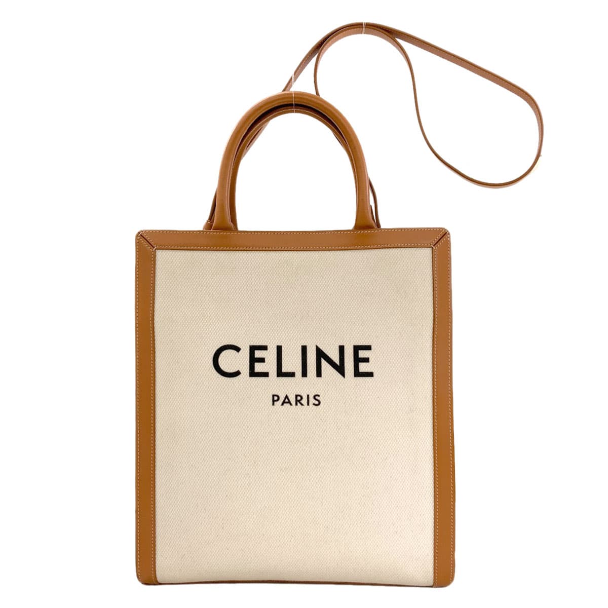 Celine Vertical Cabas 2WAY Handbag Canvas Ladies [Used] [CELINE]
