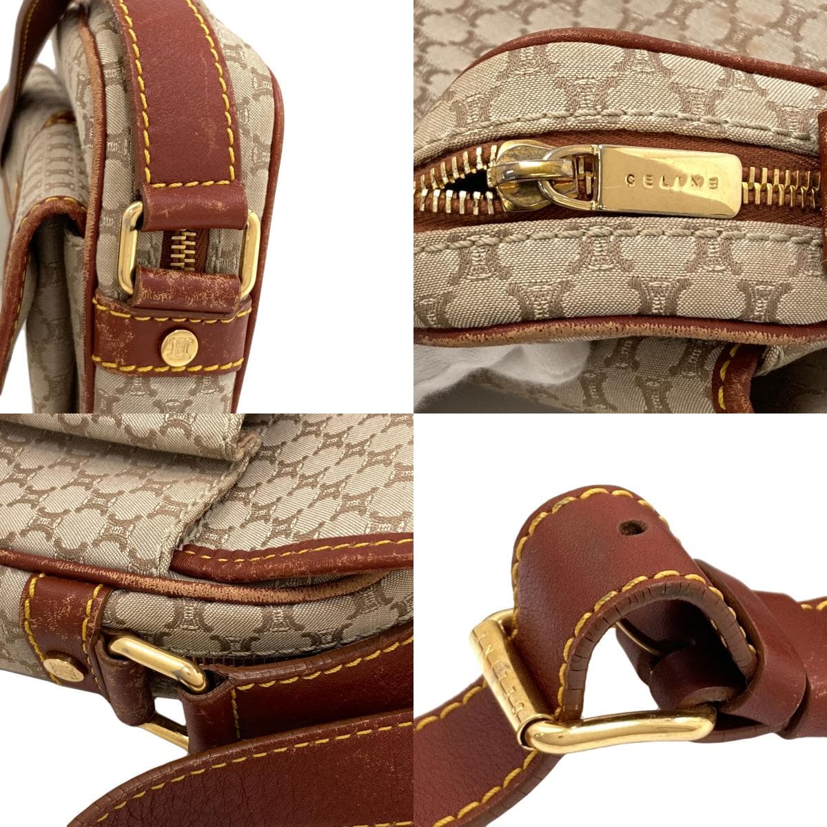 Celine Macadam Pattern Shoulder Bag Canvas Ladies [Used] [CELINE] 8