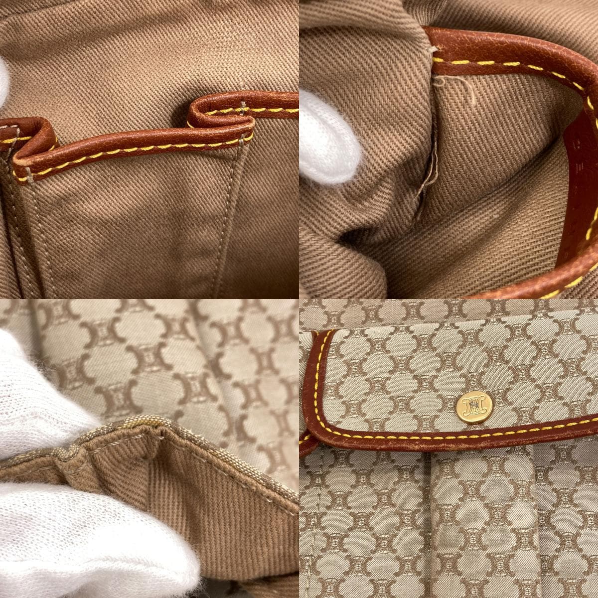 Celine Macadam Pattern Shoulder Bag Canvas Ladies [Used] [CELINE] 6