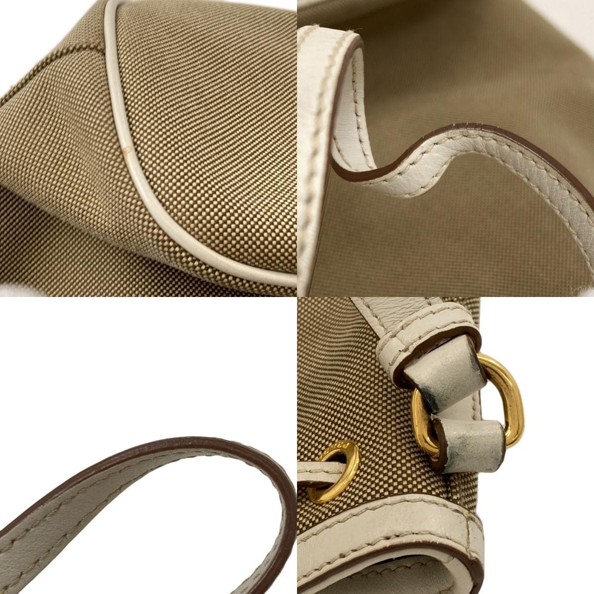 Prada Fiocco Drawstring 2WAY Handbag Canvas Ladies [Used] [PRADA] 8
