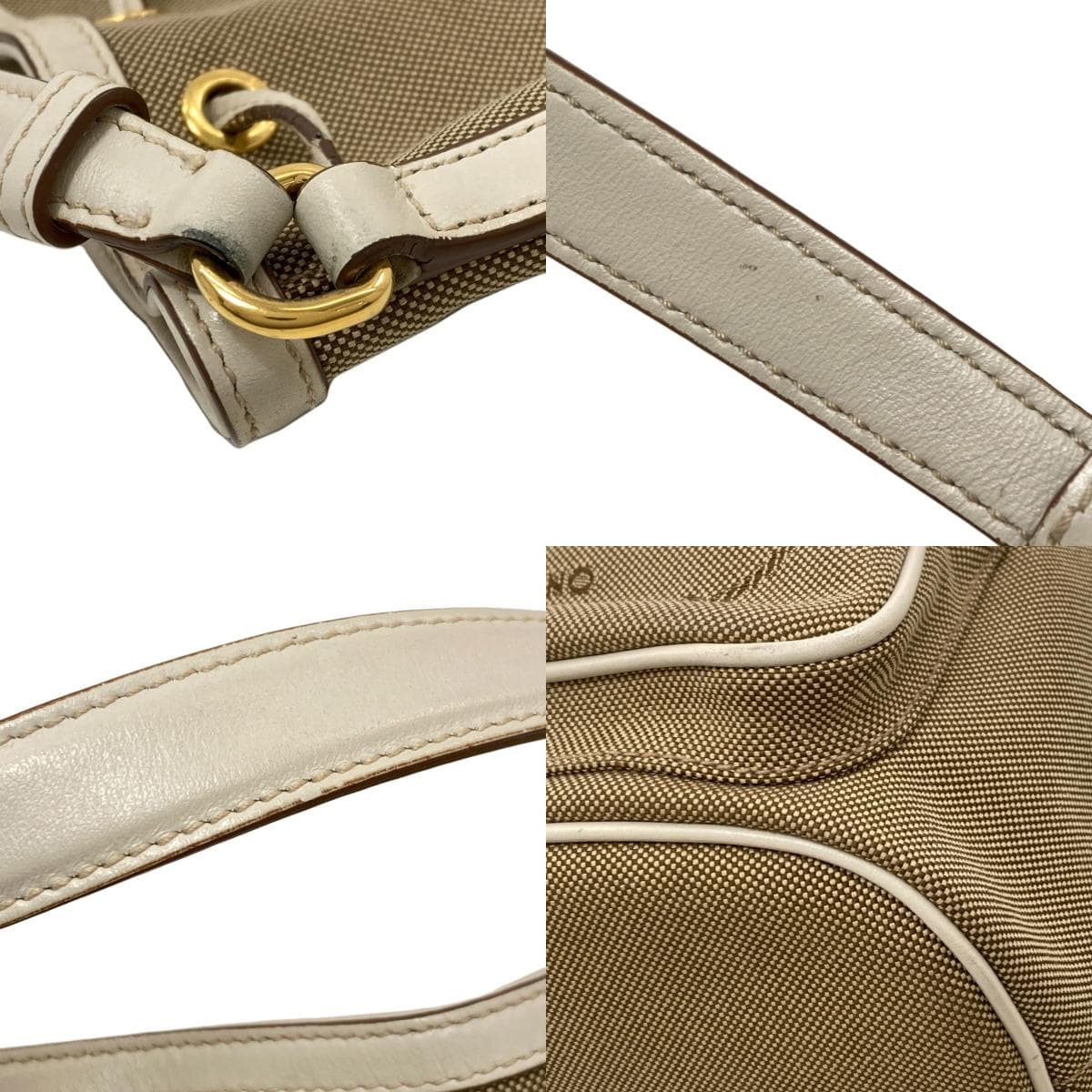 Prada Fiocco Drawstring 2WAY Handbag Canvas Ladies [Used] [PRADA] 9