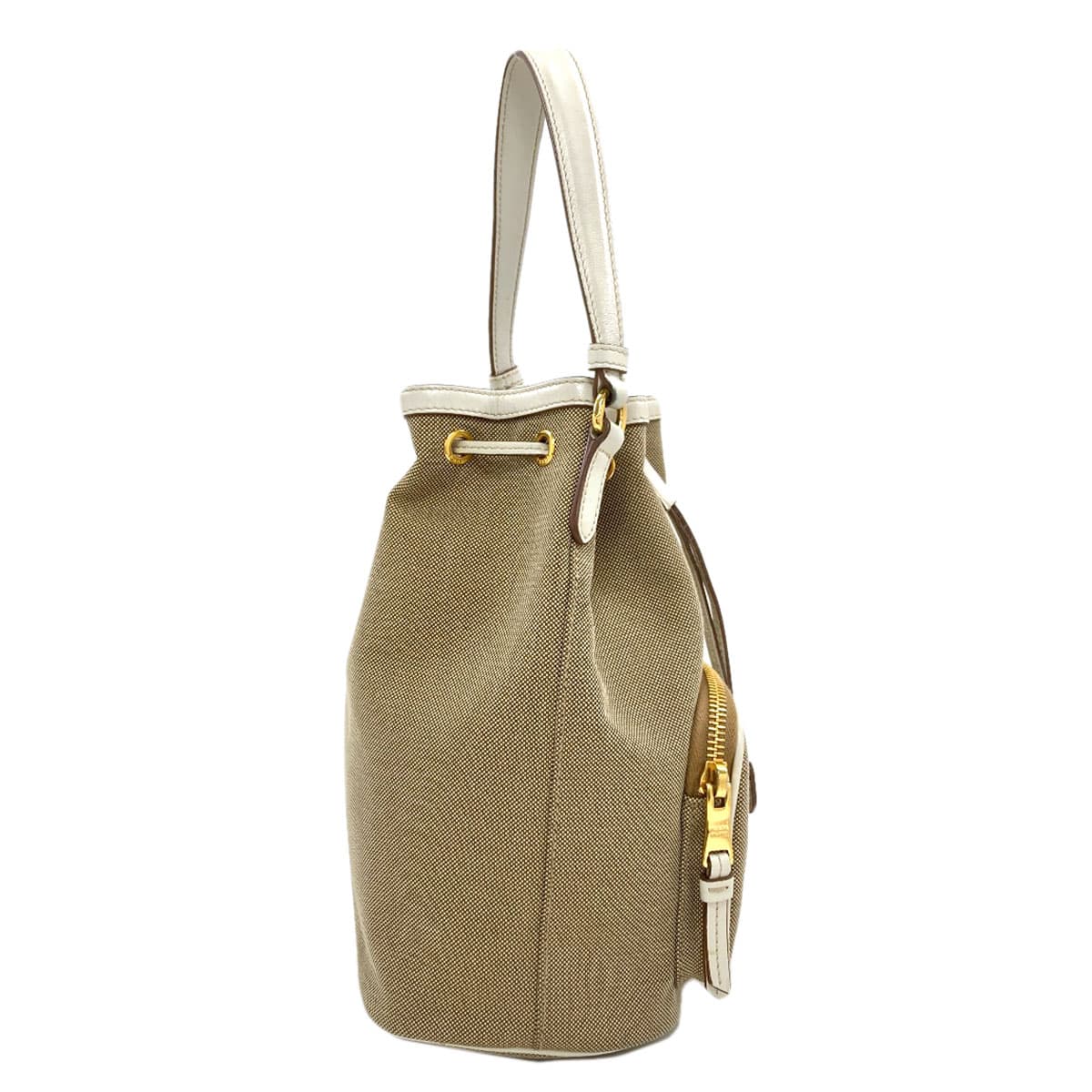Prada Fiocco Drawstring 2WAY Handbag Canvas Ladies [Used] [PRADA] 3