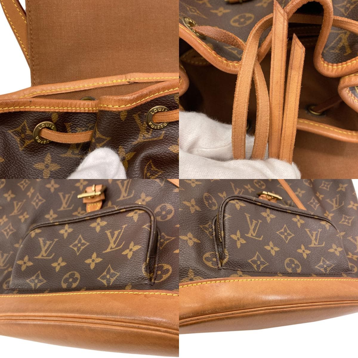 Louis Vuitton M51136 Montsouris Middle Backpack/Daypack Monogram Canvas for Women [Used] [LOUIS VUITTON] M51136 7