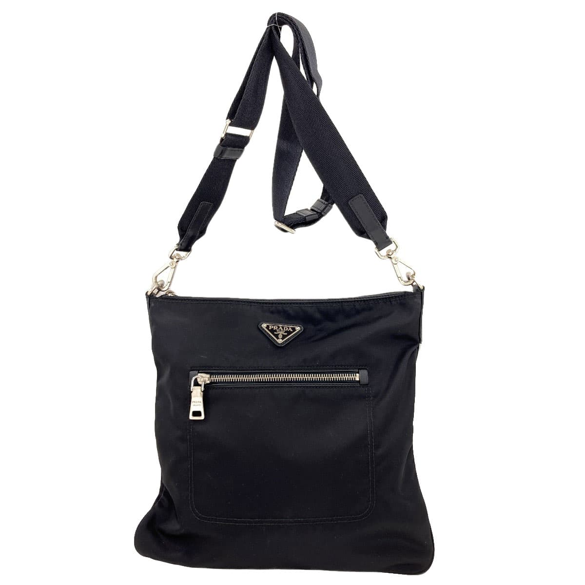 Prada BT0715 Long Shoulder Logo Hardware Shoulder Bag Nylon Material Ladies [Used] [PRADA] BT0715