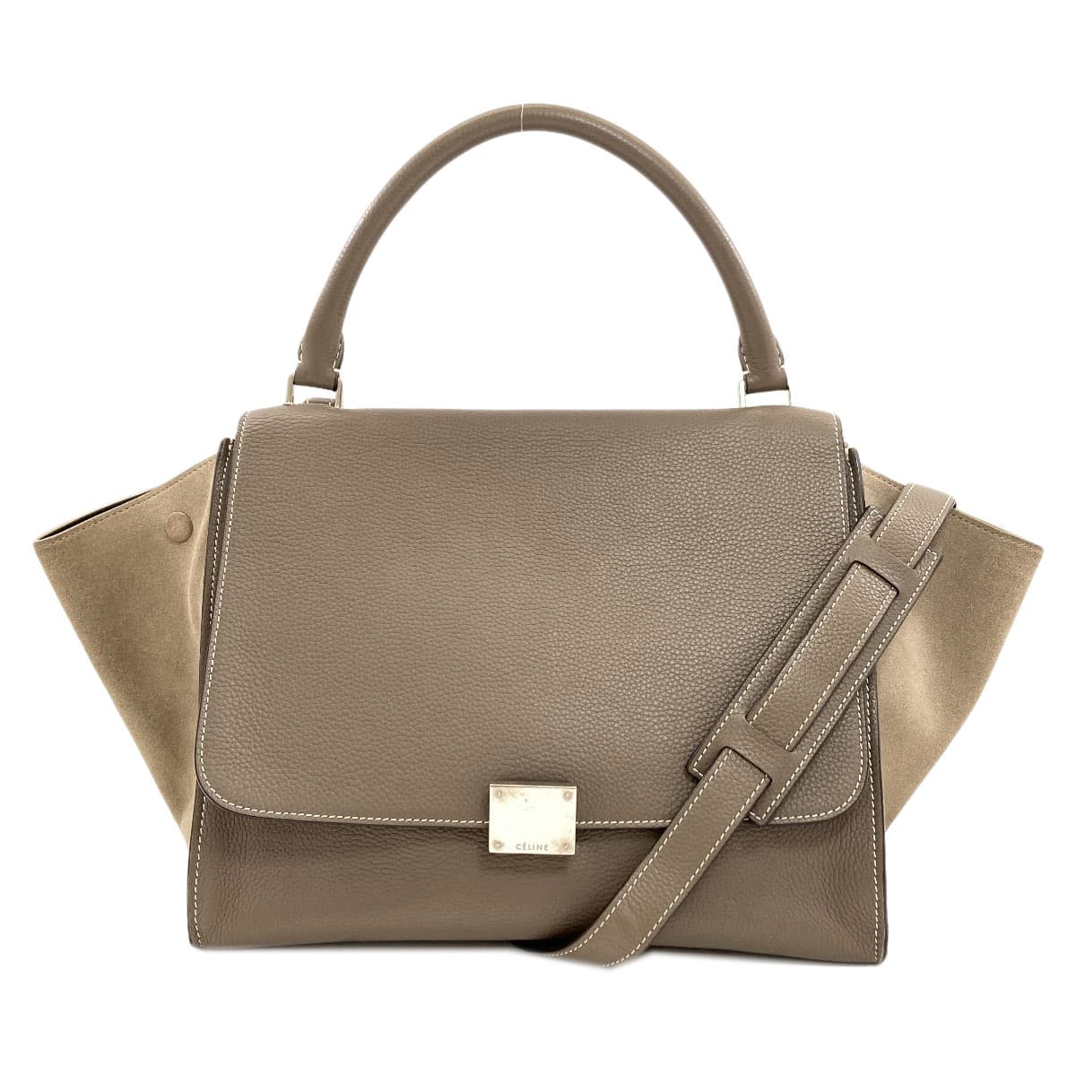 Celine Trapeze 2WAY Handbag Calf/Suede Ladies [Used] [CELINE]