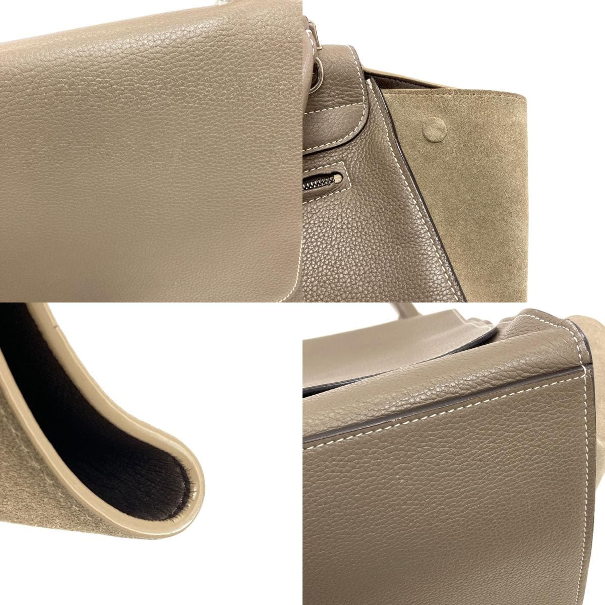 Celine Trapeze 2WAY Handbag Calf/Suede Ladies [Used] [CELINE] 7